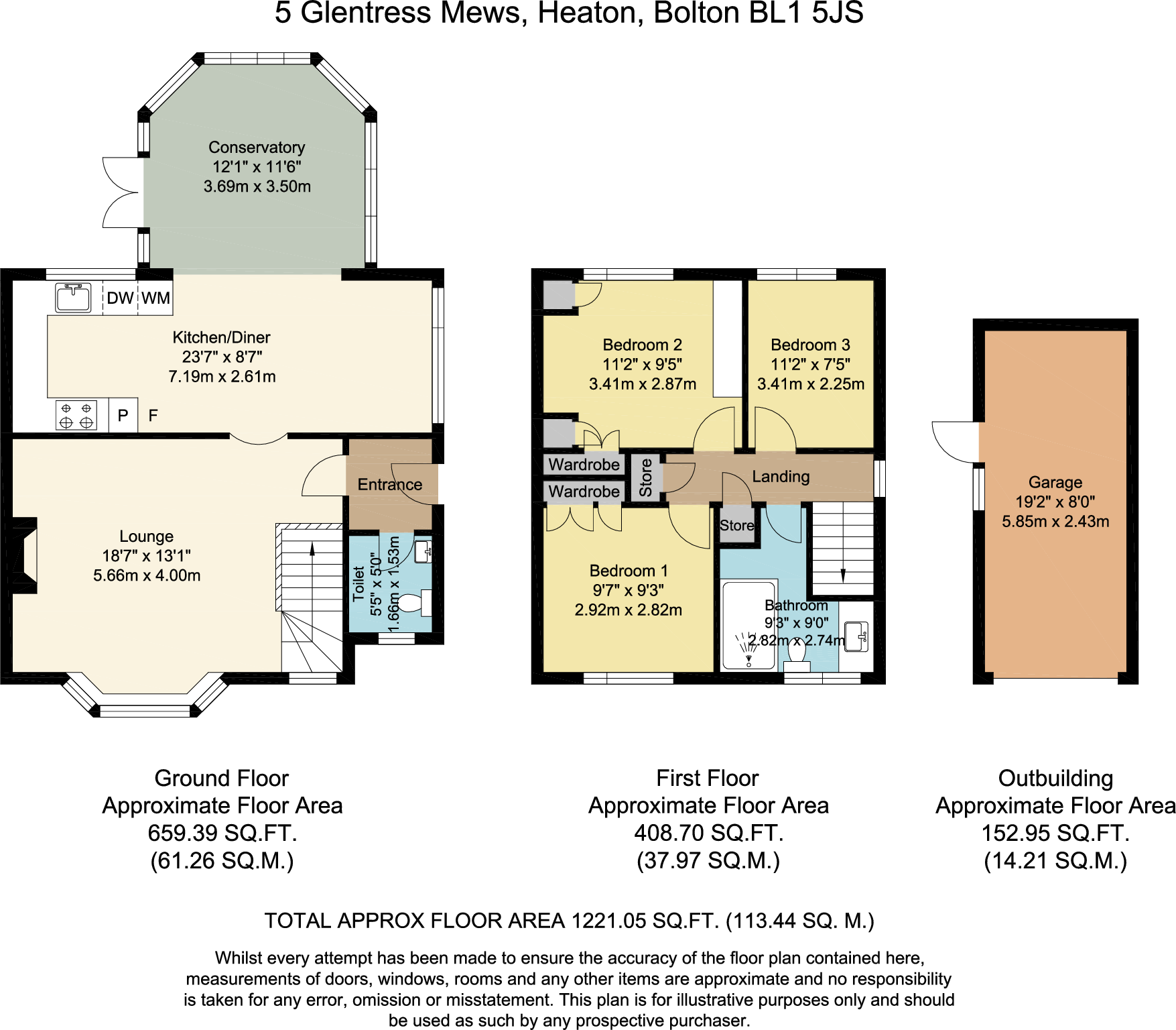 5 Glentress Mews Heaton Bolton  BL1 5JS floorplan