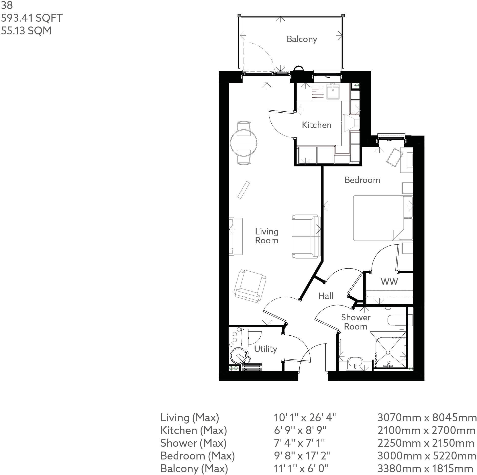 Flats 1 - 66, 
1 BANISTER ROAD,
Southampton,
SO15 floorplan