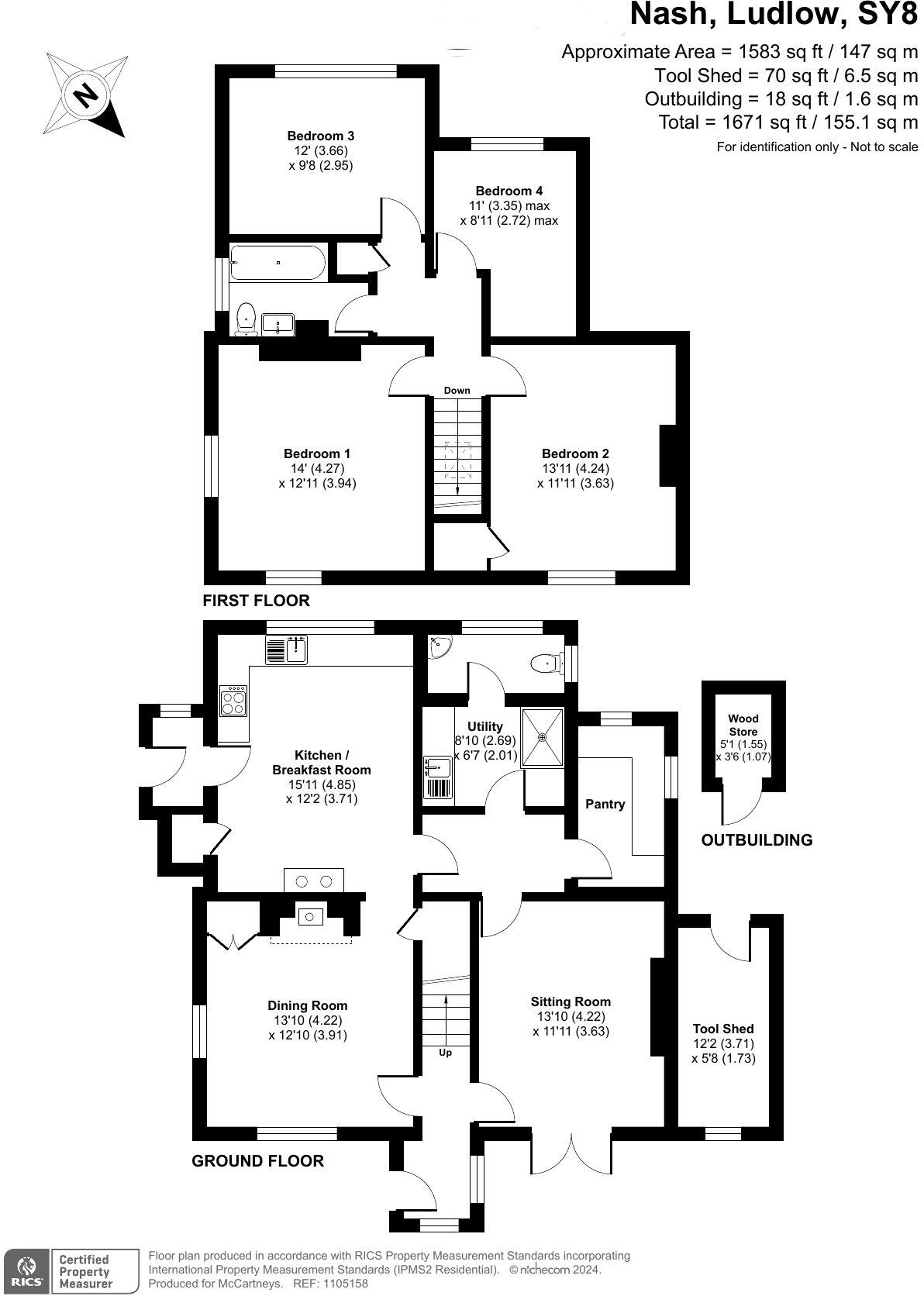 Nash, Ludlow, Shropshire floorplan