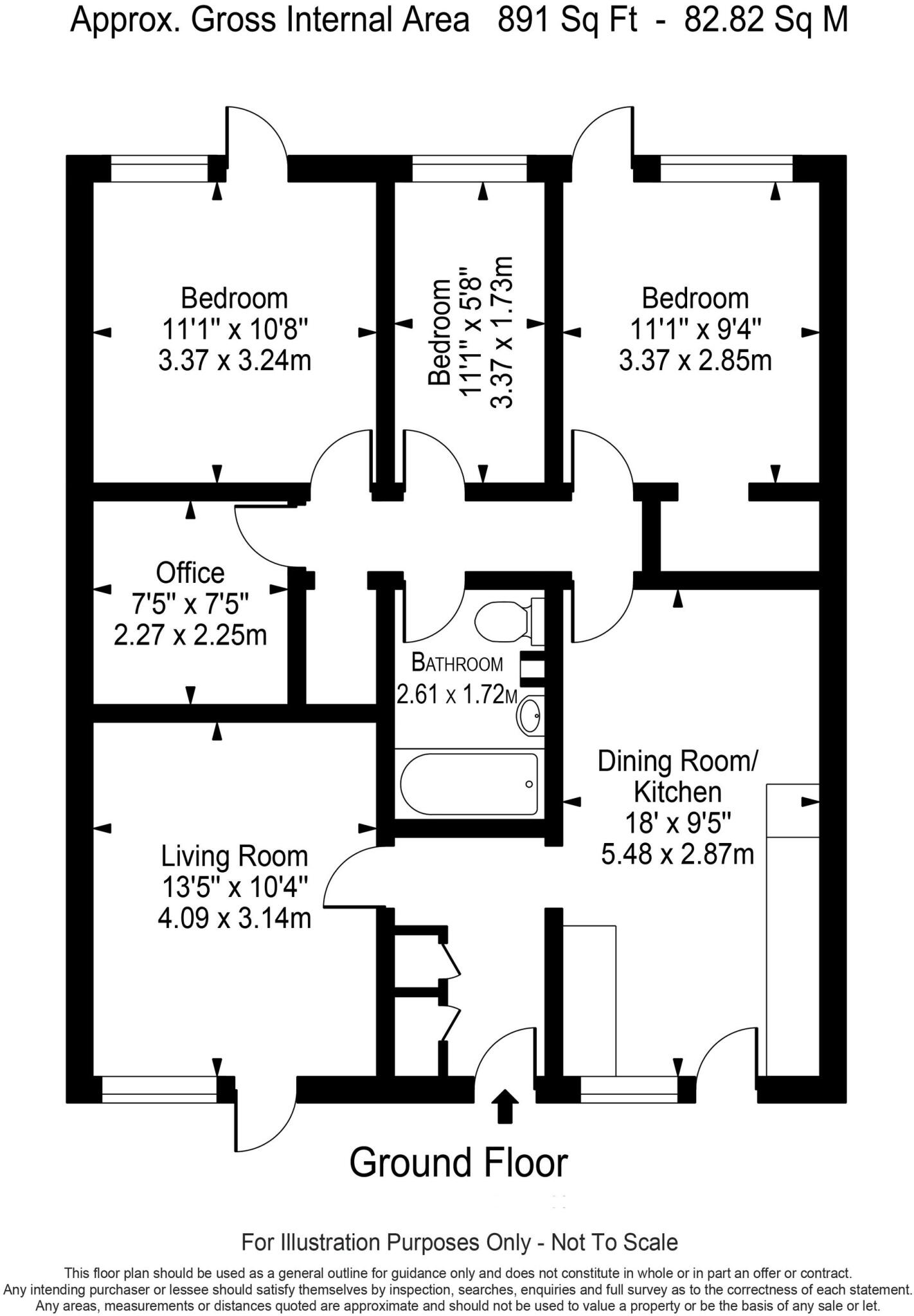 Jonathans, Coffee Hall, MK6 floorplan