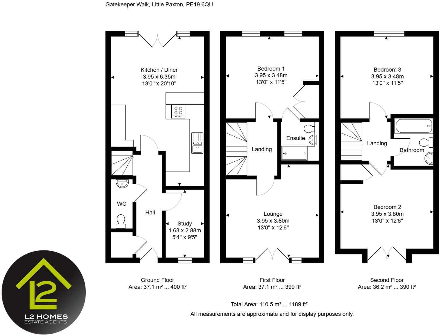 Gatekeeper Walk, Little Paxton, St. Neots, Cambridgeshire, PE19 floorplan