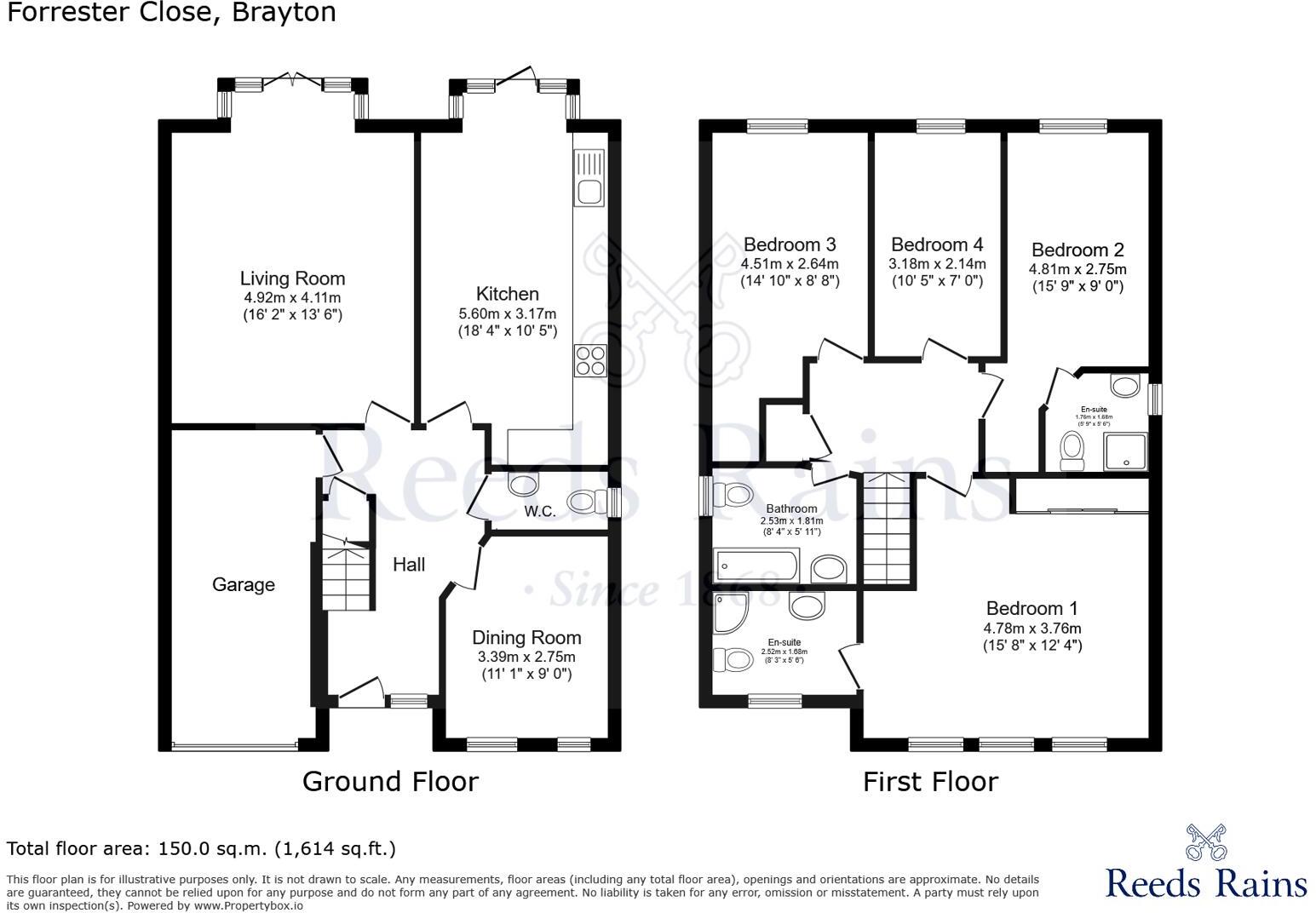Forrester Close, Brayton, Selby, North Yorkshire, YO8 floorplan