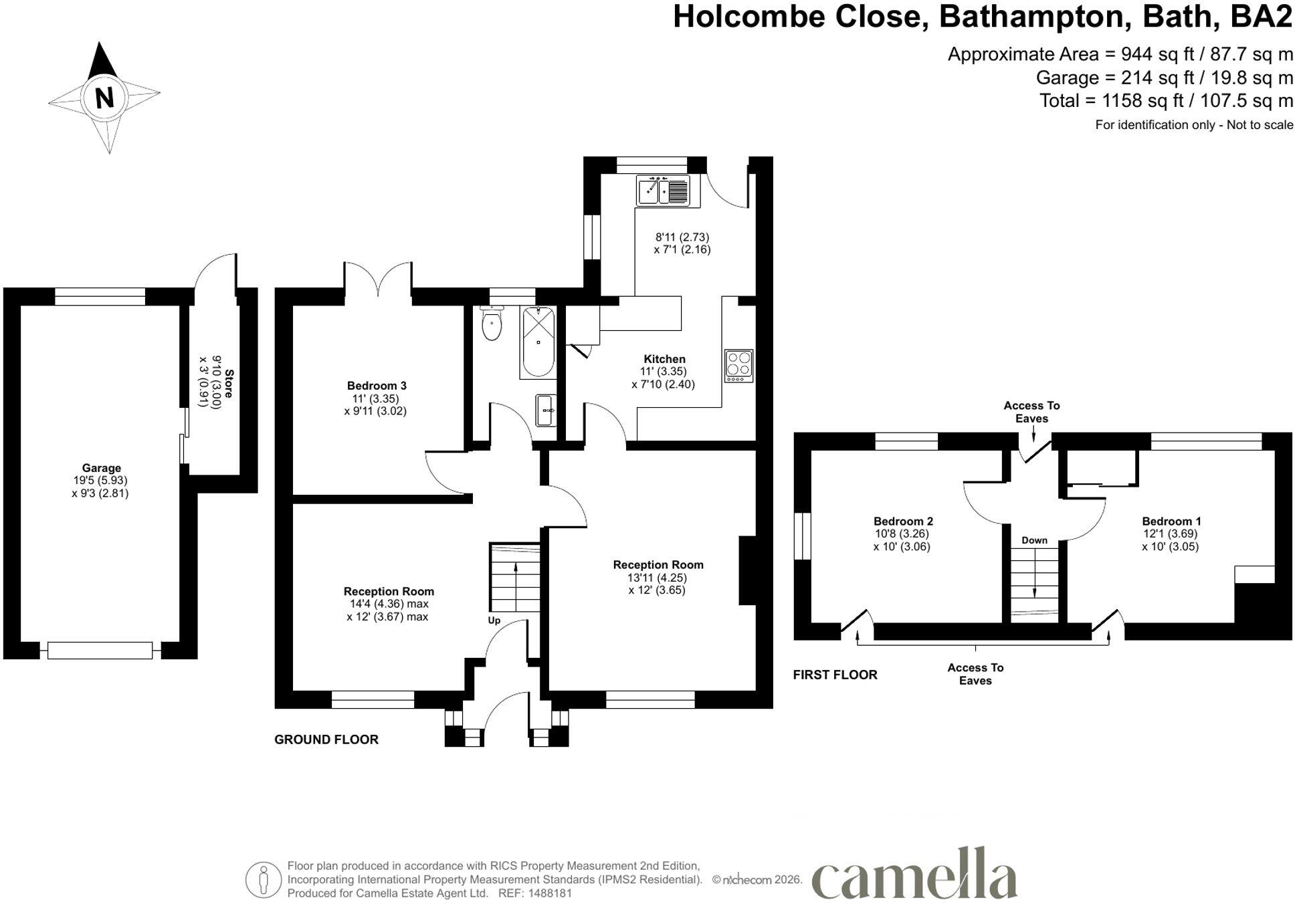 Holcombe Close, Bathampton, BA2 floorplan