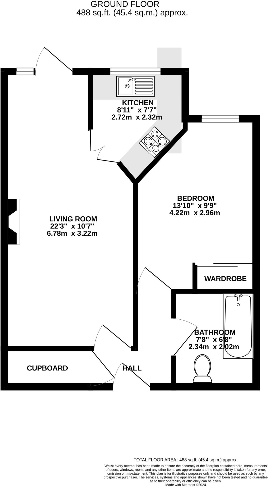 London Road Flat 32 Weaver Court, Northwich floorplan
