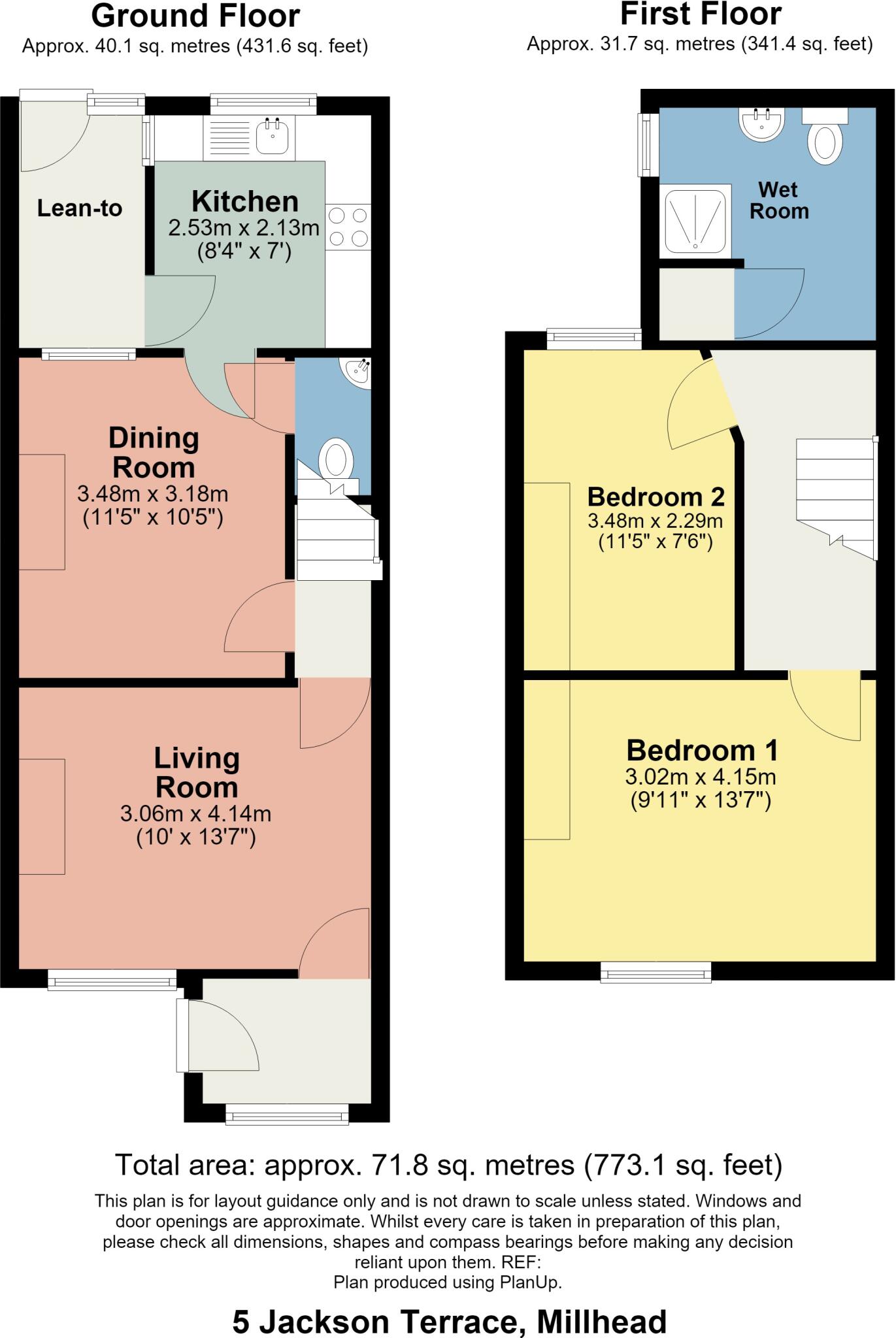 5 Jackson Terrace, Millhead, Carnforth, LA5 9HF floorplan