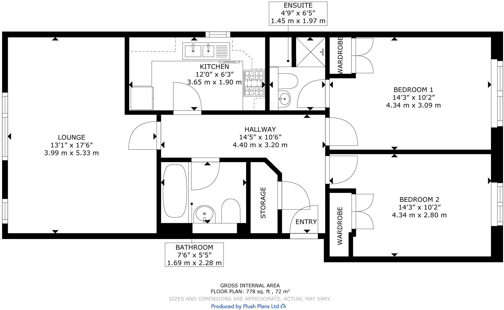 5, Dalveen Street, Glasgow, G32 floorplan