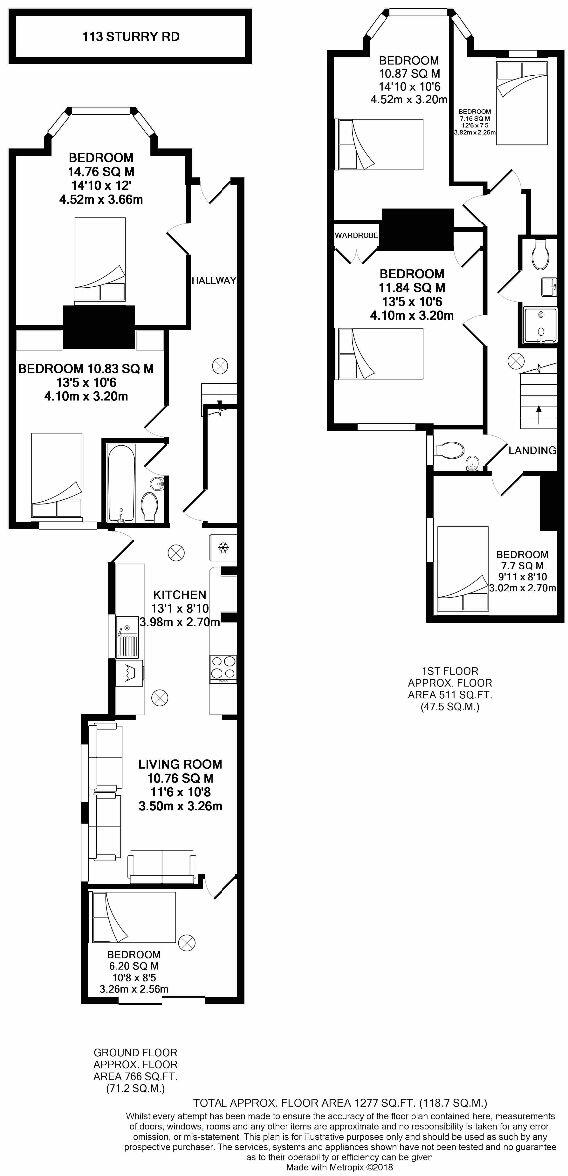 6 Bedroom Student Home - 113 Sturry Road  floorplan