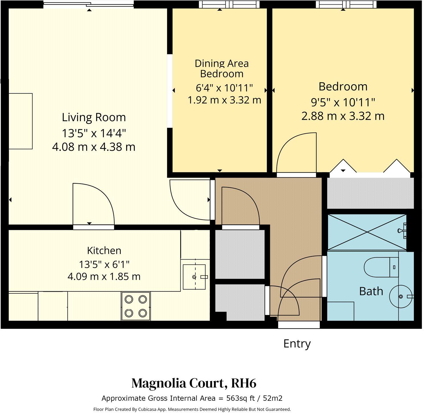 Magnolia Court, Victoria Road, Horley, Surrey, RH6 floorplan