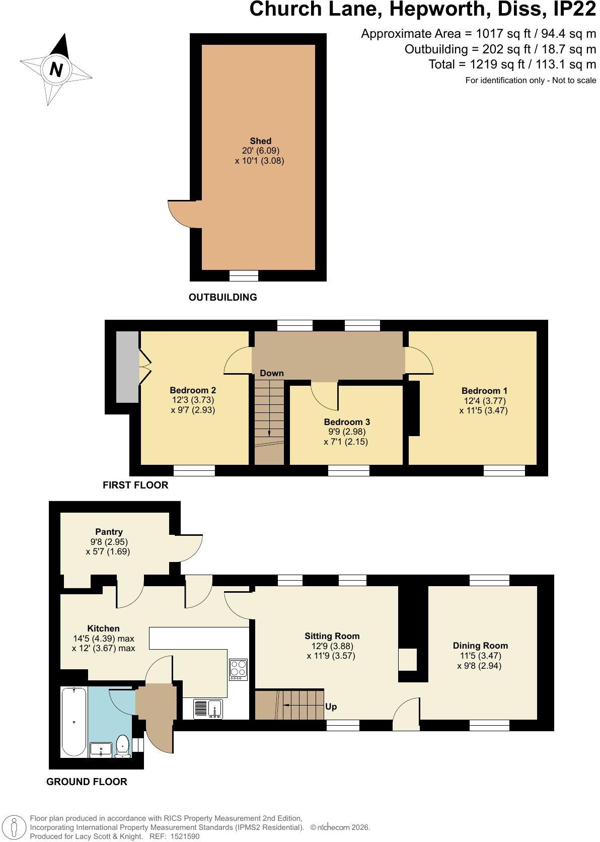 Church Lane, Hepworth, Diss, Suffolk, IP22 floorplan