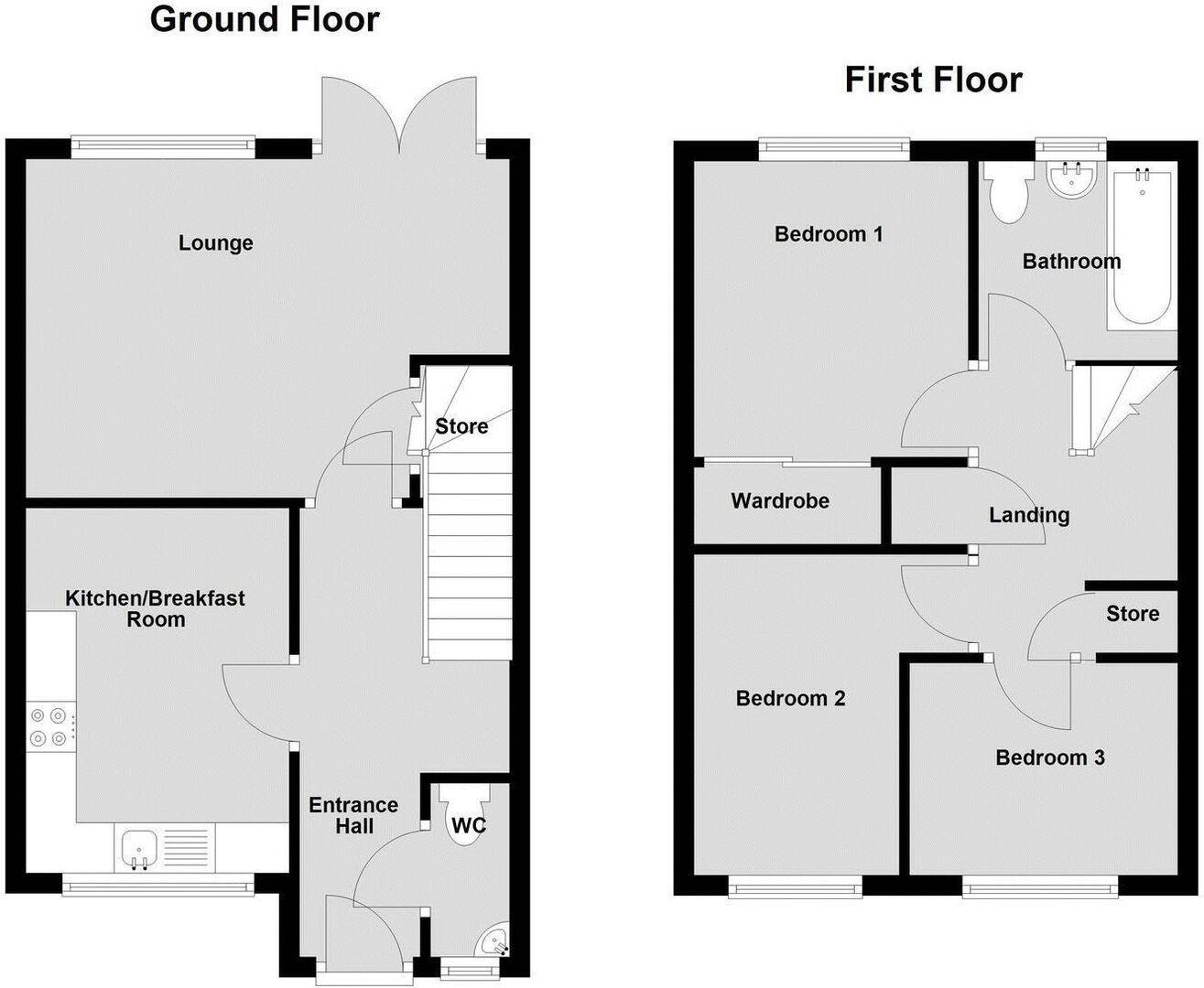 Greenock Crescent, WOLVERHAMPTON, WV4 6BH floorplan