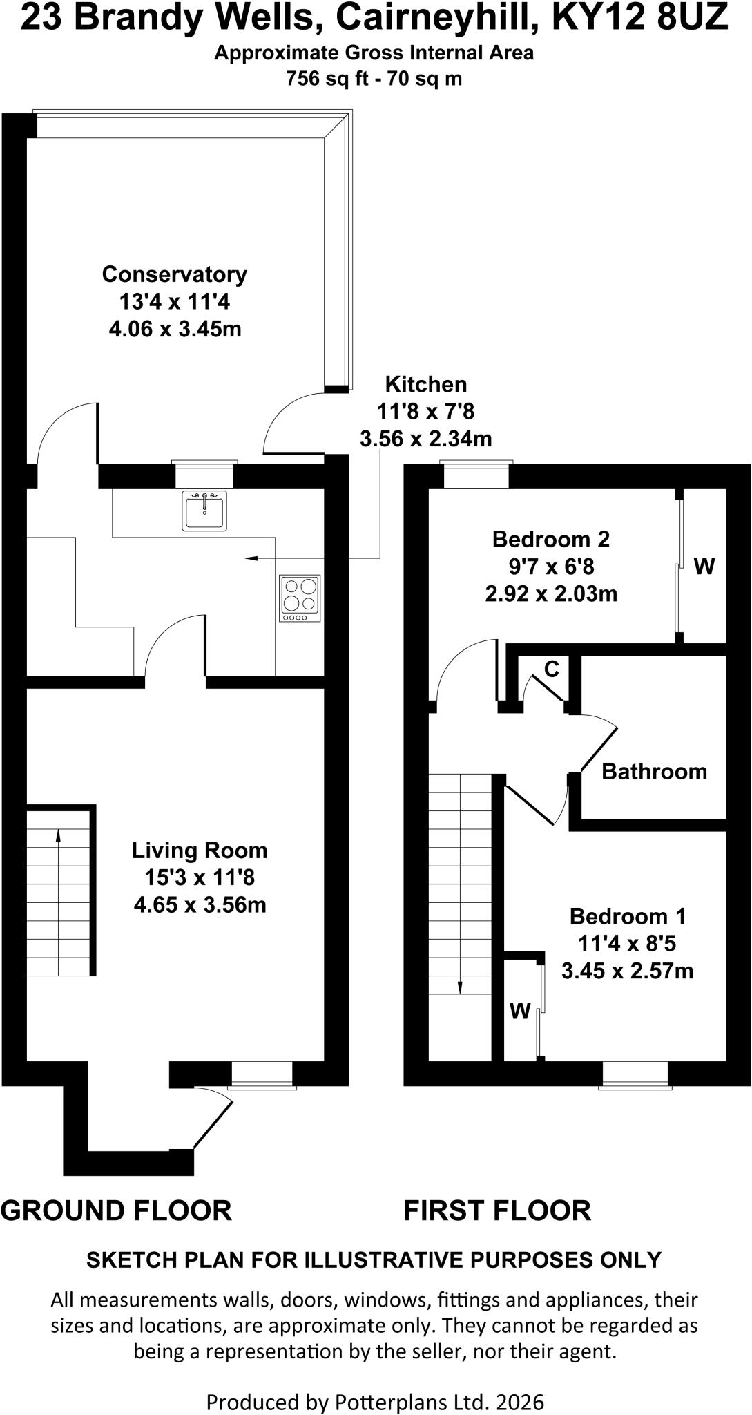 23 Brandy Wells, Cairneyhill, Dunfermline, KY12 8UZ floorplan