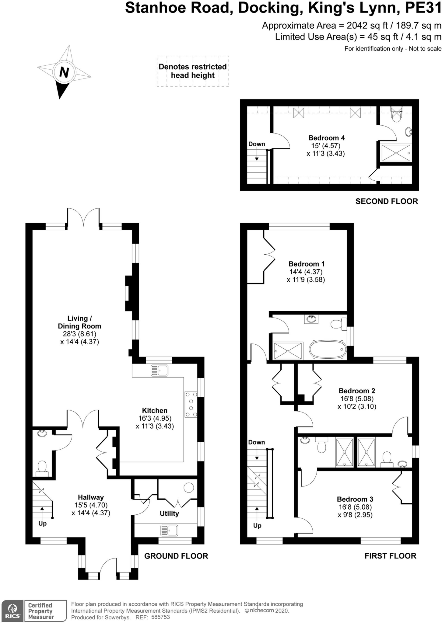 Beautifully Presented Brick and Flint Home in Docking floorplan