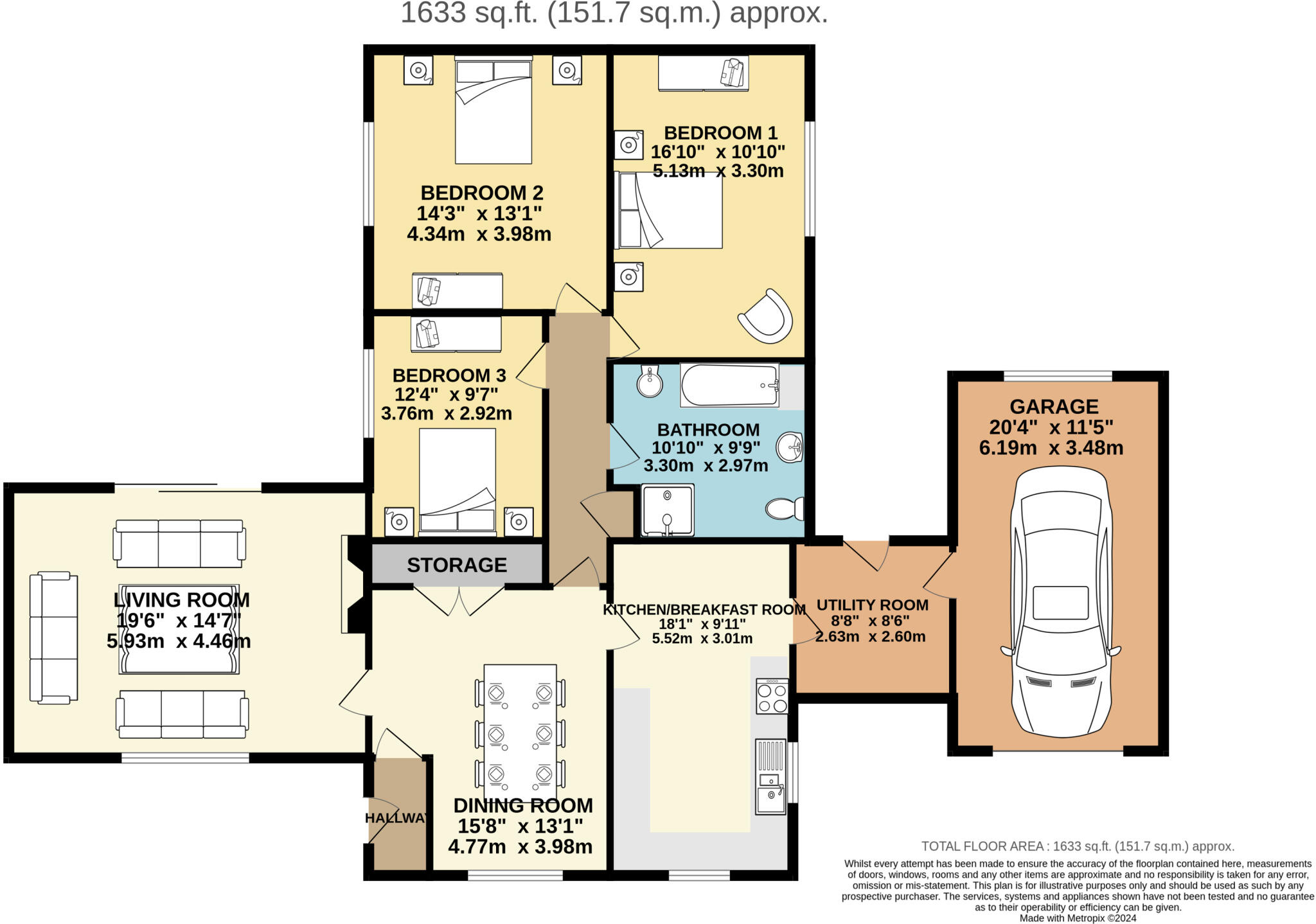 Tamaris, Brunstock, Carlisle, Cumbria floorplan