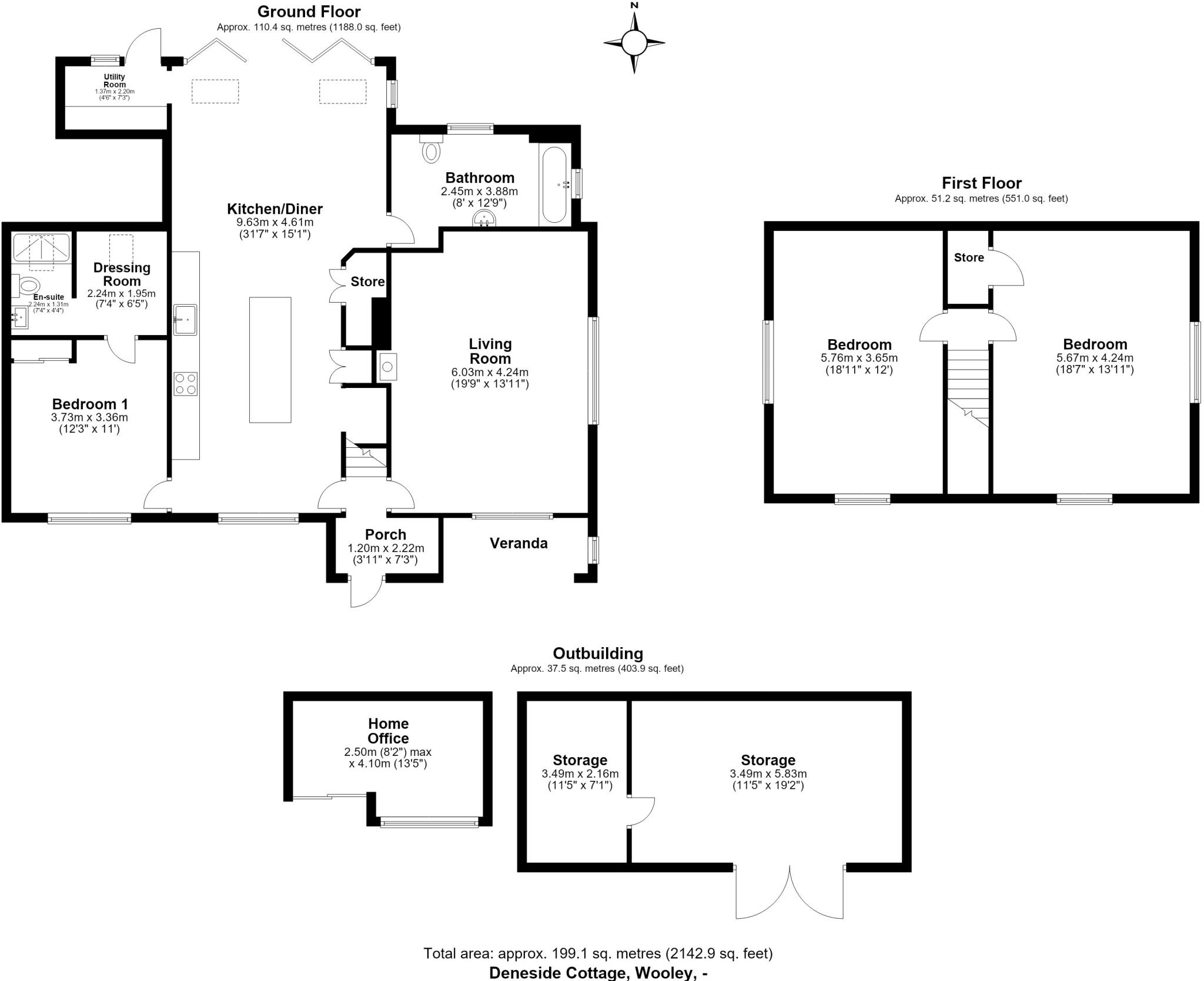 Wooley, Slaley, Hexham, Northumberland, NE46 floorplan