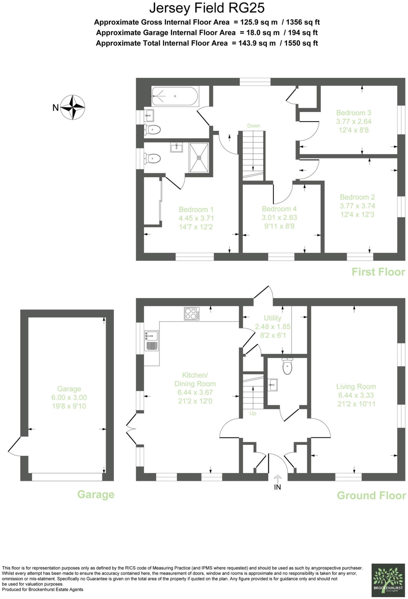 Jersey Field, Overton, Hampshire, RG25 3FH floorplan
