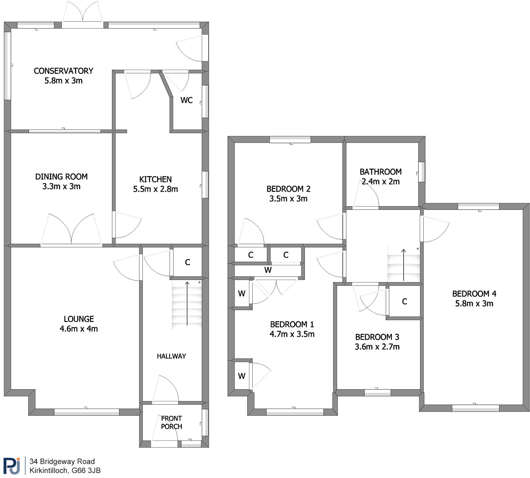 34 Bridgeway Road, Kirkintilloch, Glasgow floorplan