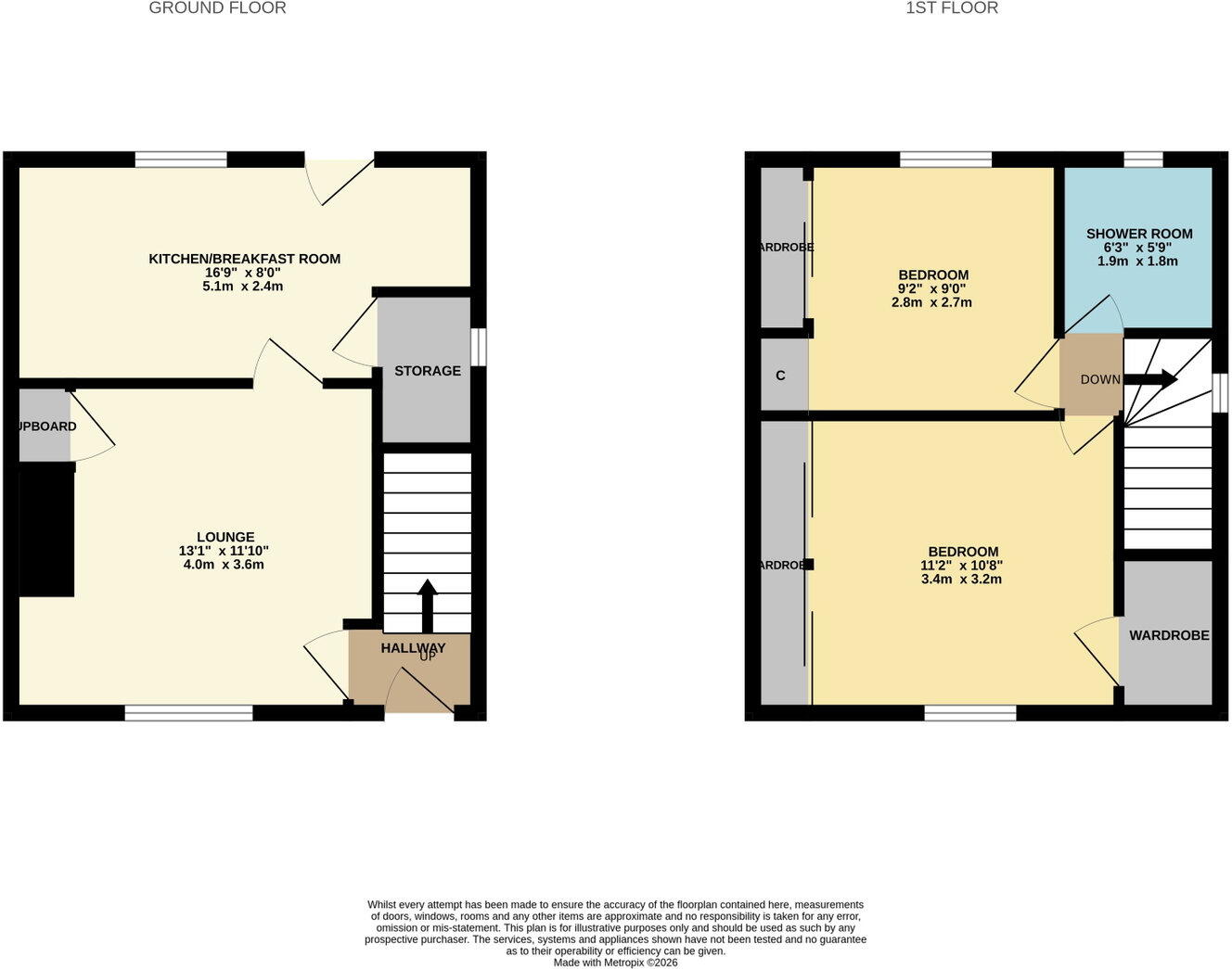 94 Larbert Road, Bonnybridge, FK4 1EP floorplan
