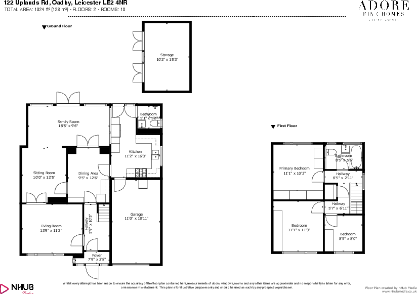 Uplands Road, Oadby, Leicestershire, LE2 floorplan
