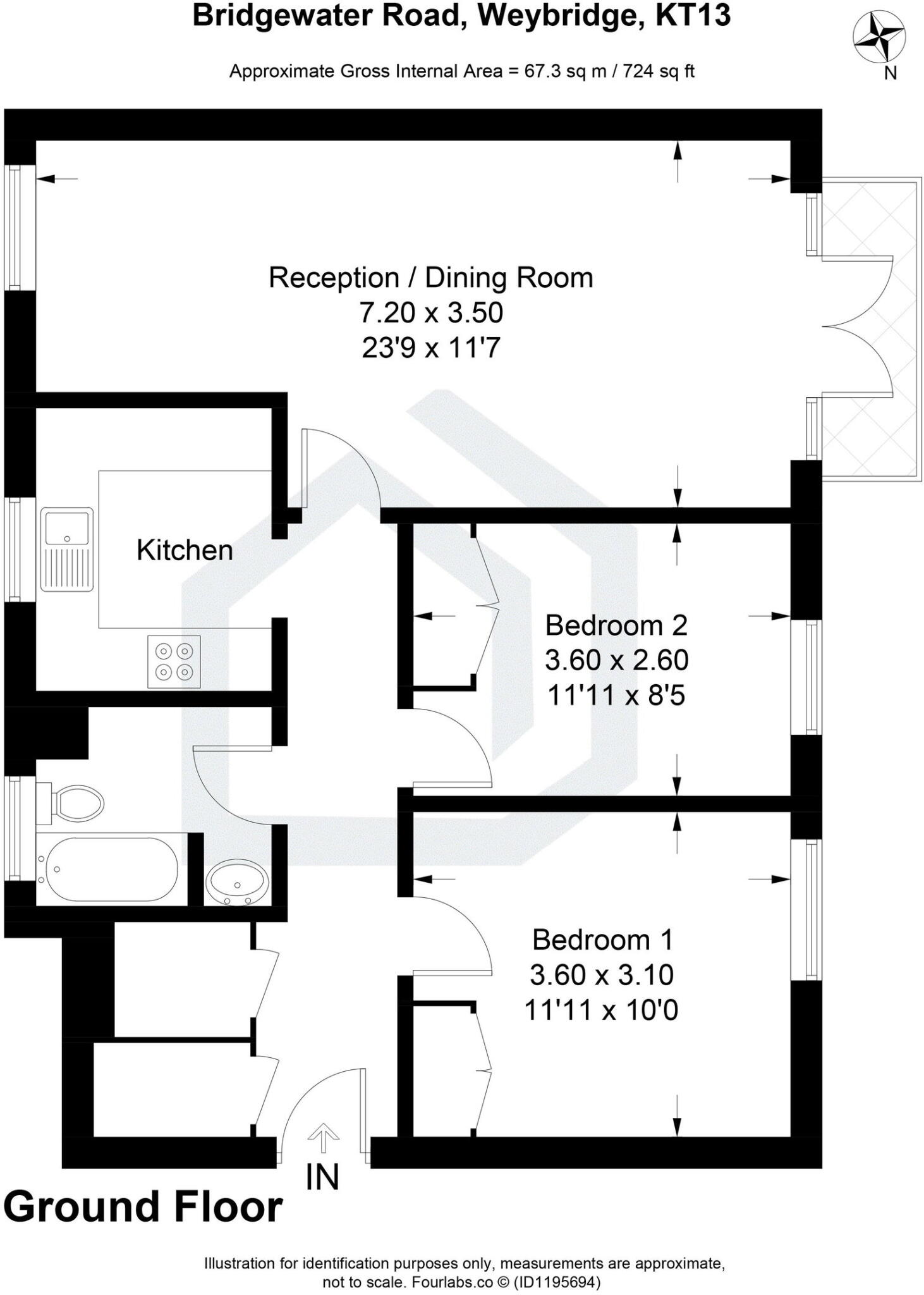 Bridgewater Road, Weybridge floorplan