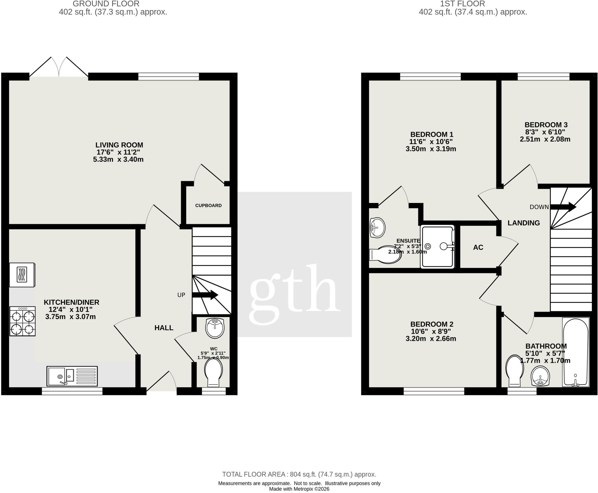 Trivetts Way, Cossington, Bridgwater, Somerset, TA7 floorplan