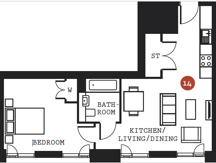 Fairfax, Piccadilly East floorplan