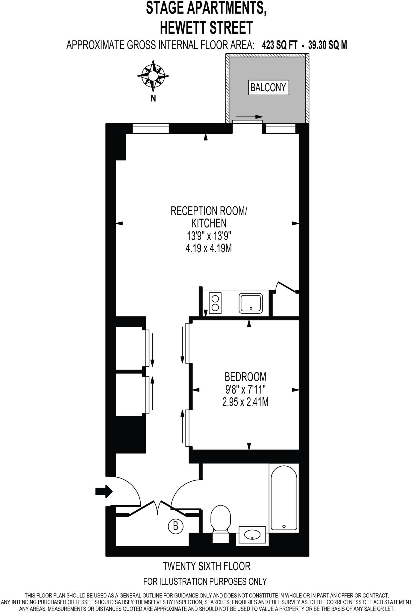 Stage Apartments, 22 Hewett Street, EC2A floorplan