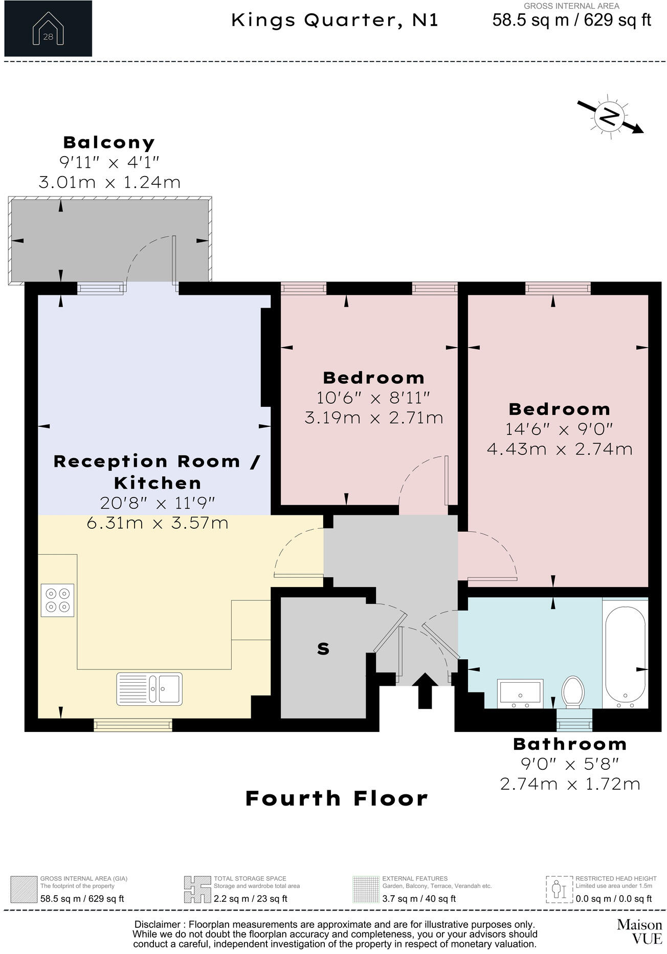 Kings Quarter Apartments, N1 floorplan