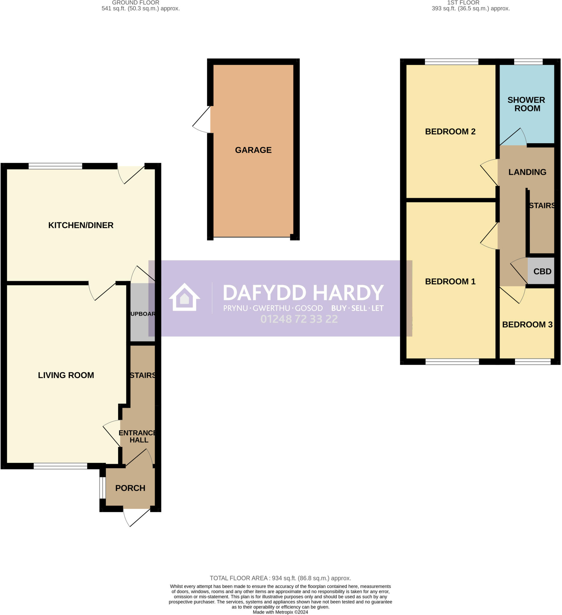 40, Ffordd Cynan, Bangor, Gwynedd, LL57 floorplan