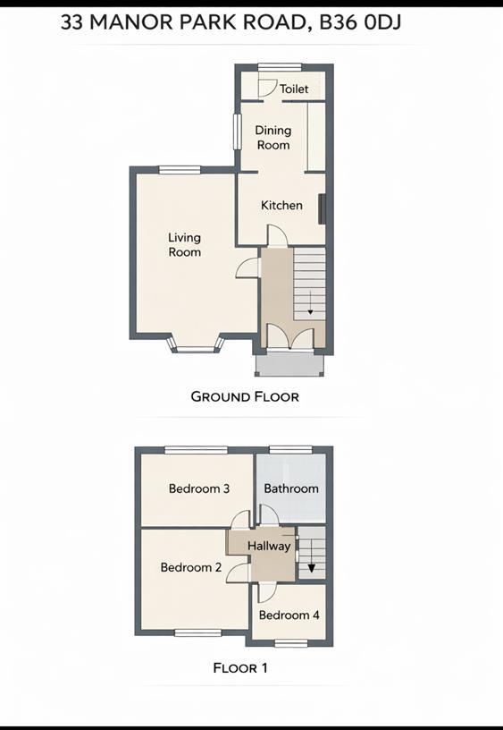 Manor Park Road, Castle Bromwich. floorplan