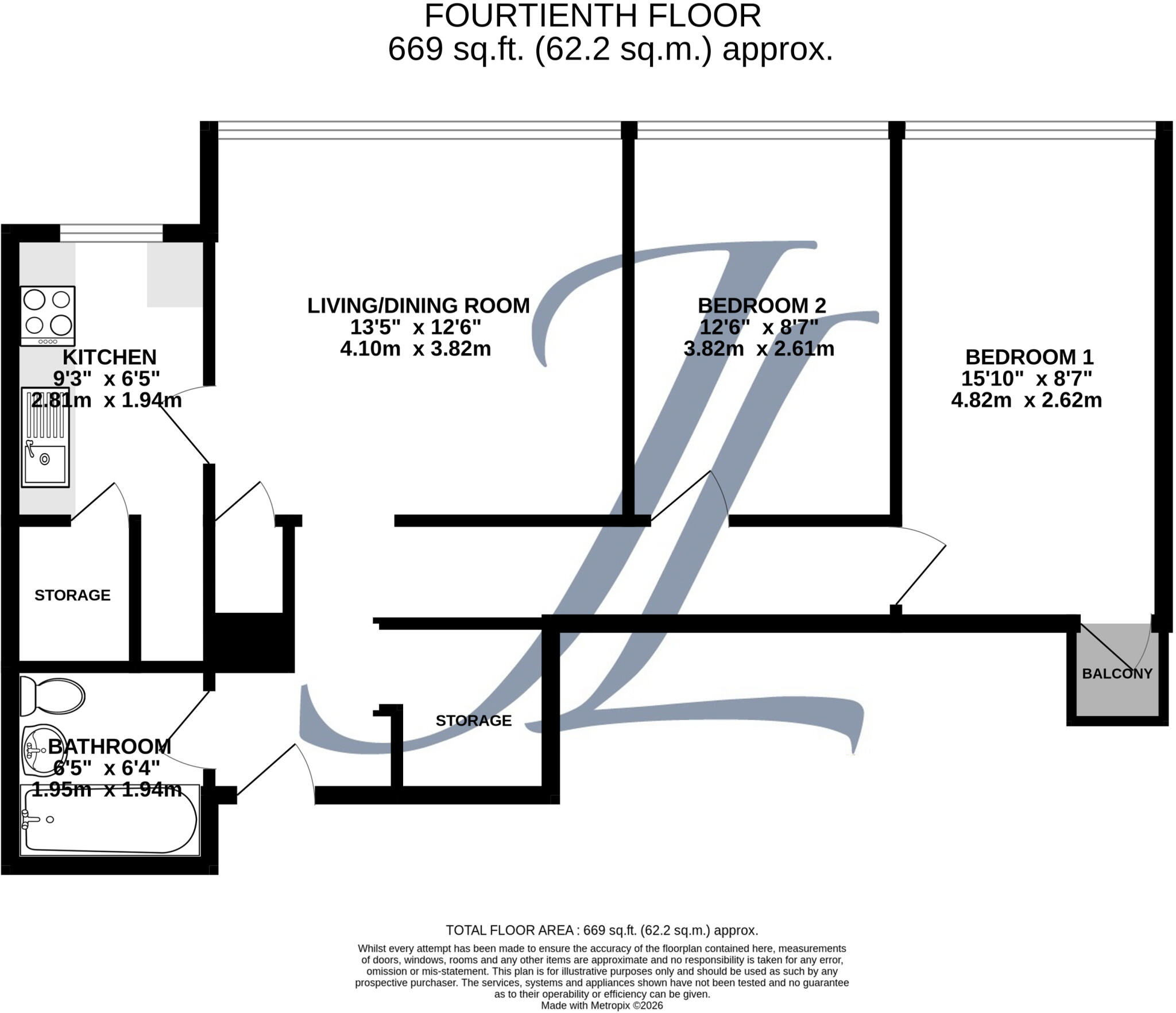 Clydesdale Tower, Holloway Head, Birmingham City Centre floorplan
