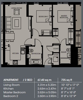 Pinnacle Apartments, Saffron Central Square , Croydon, CR0 floorplan