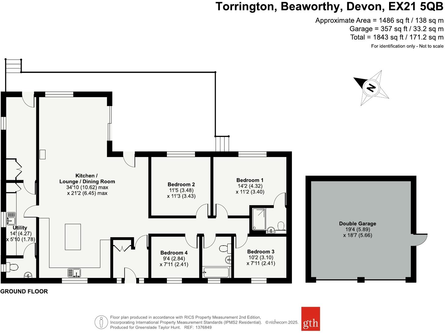 Black Torrington, Beaworthy, Devon, EX21 floorplan