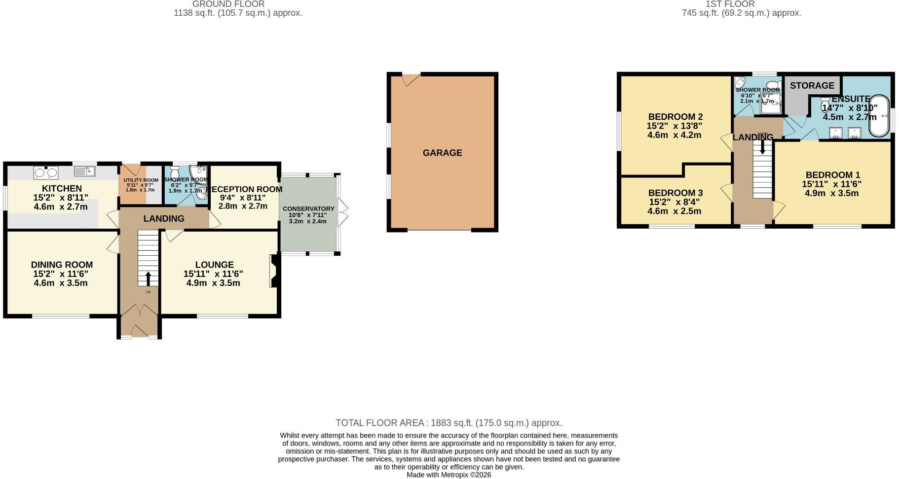 Manley Avenue, Golborne, Warrington, WA3 3XA floorplan