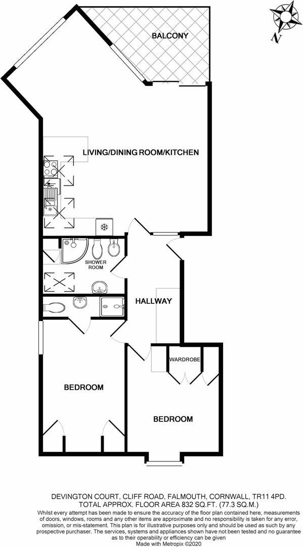 Cliff Road, Falmouth floorplan