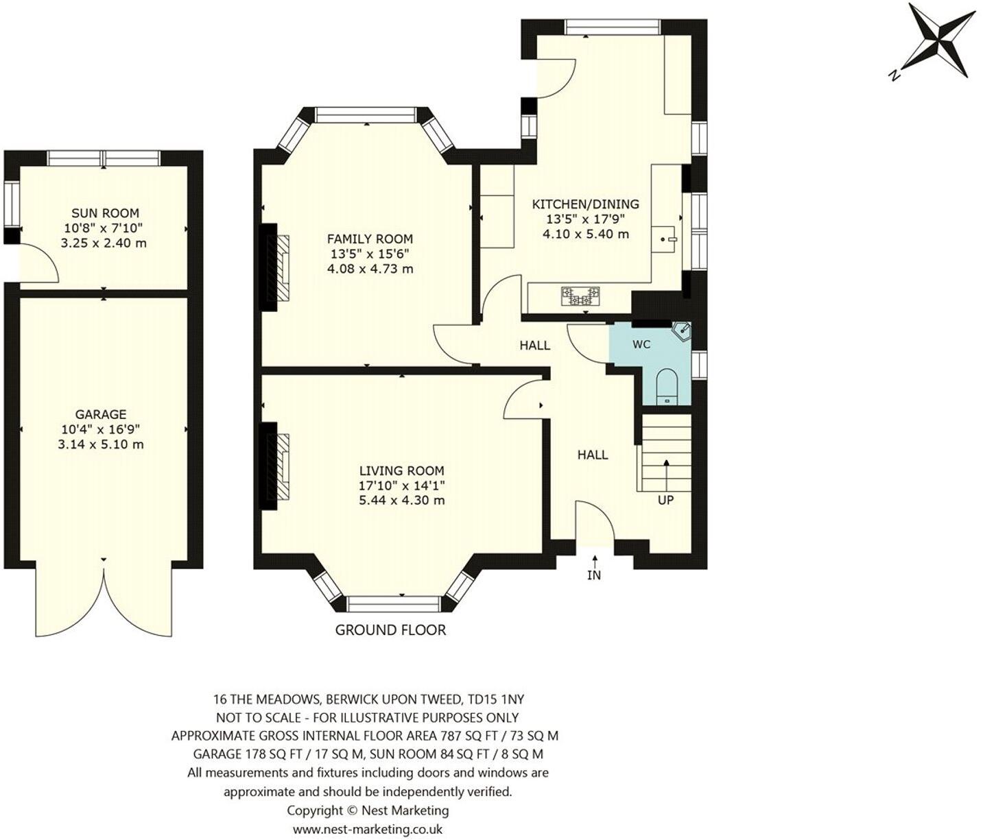 16 The Meadows, Berwick-Upon-Tweed, TD15 1NY floorplan