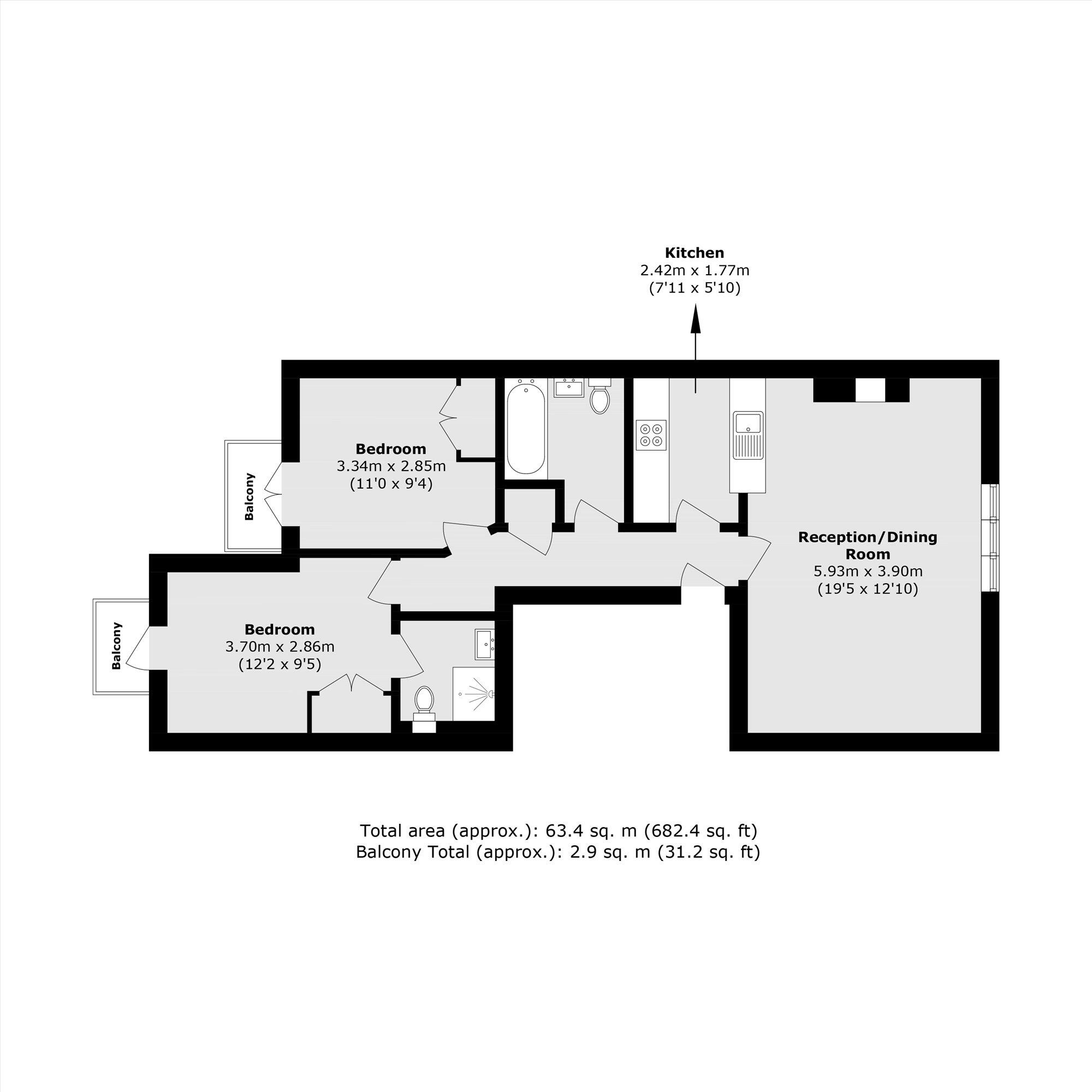Upper Richmond Road, Putney floorplan