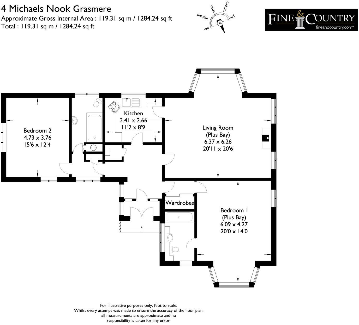 4 Michaels Nook, Grasmere, The Lake District, LA22 9RX floorplan