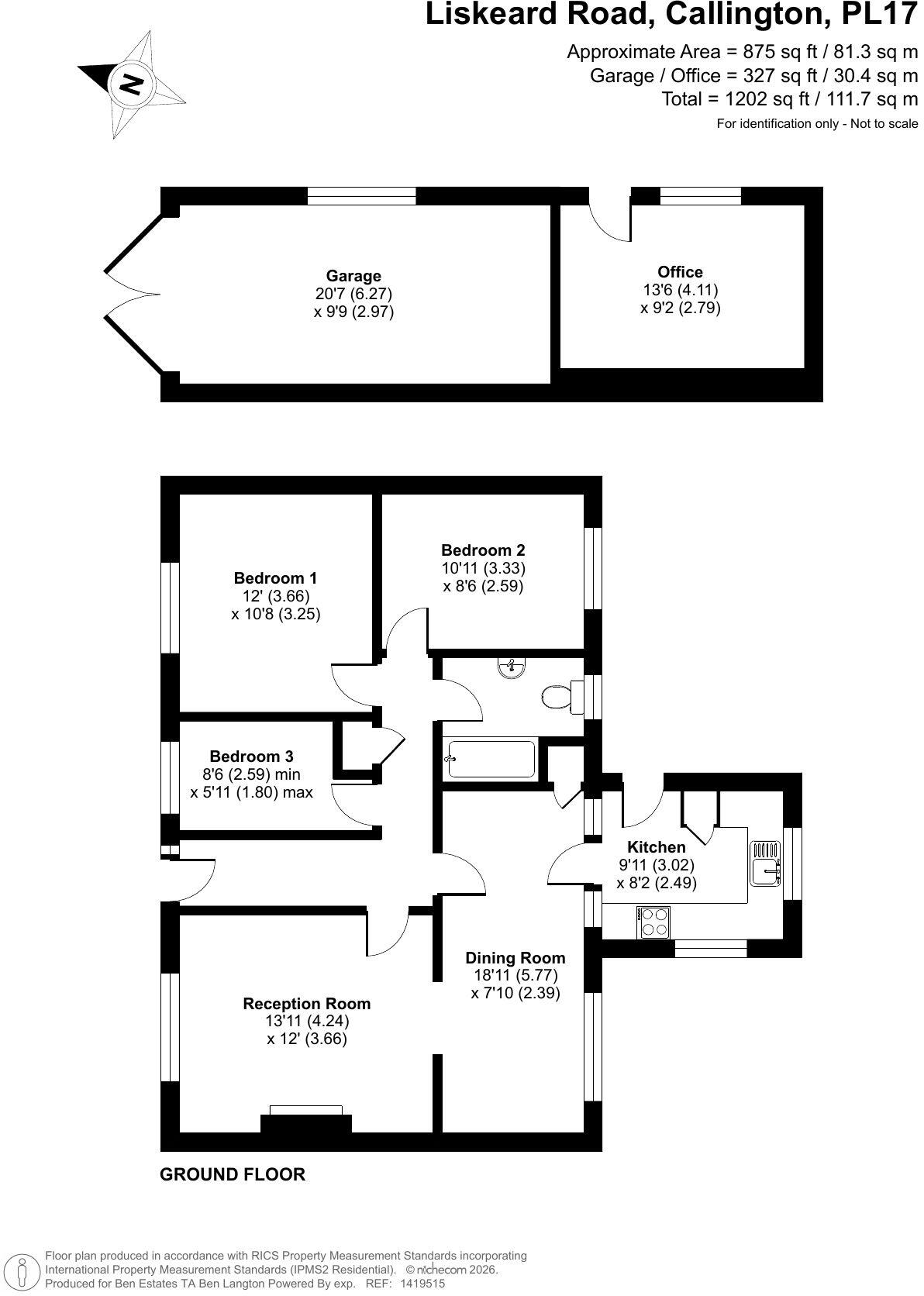 Liskeard Road, Callington, PL17 floorplan