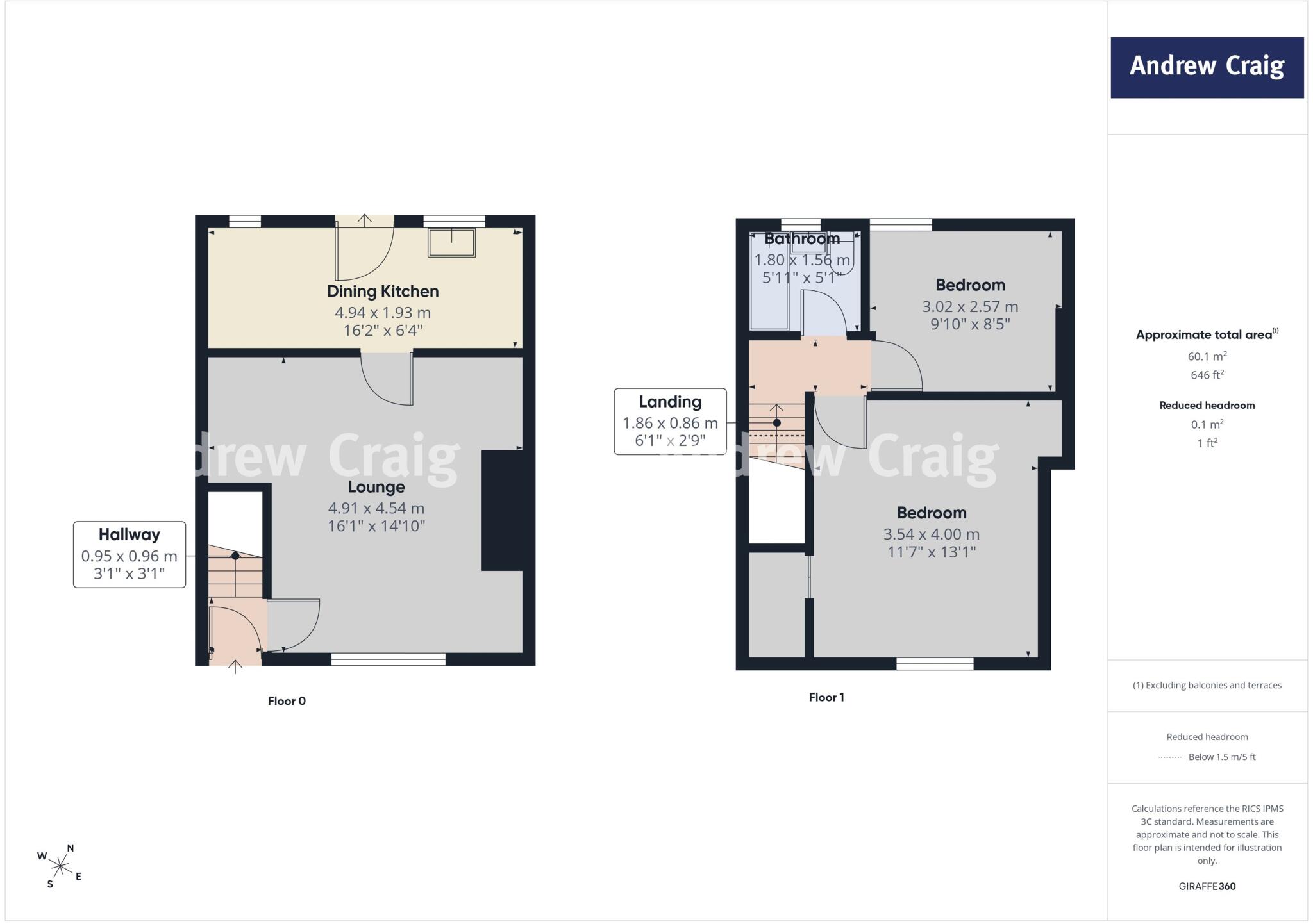 Sandy Lane, Eighton Banks floorplan