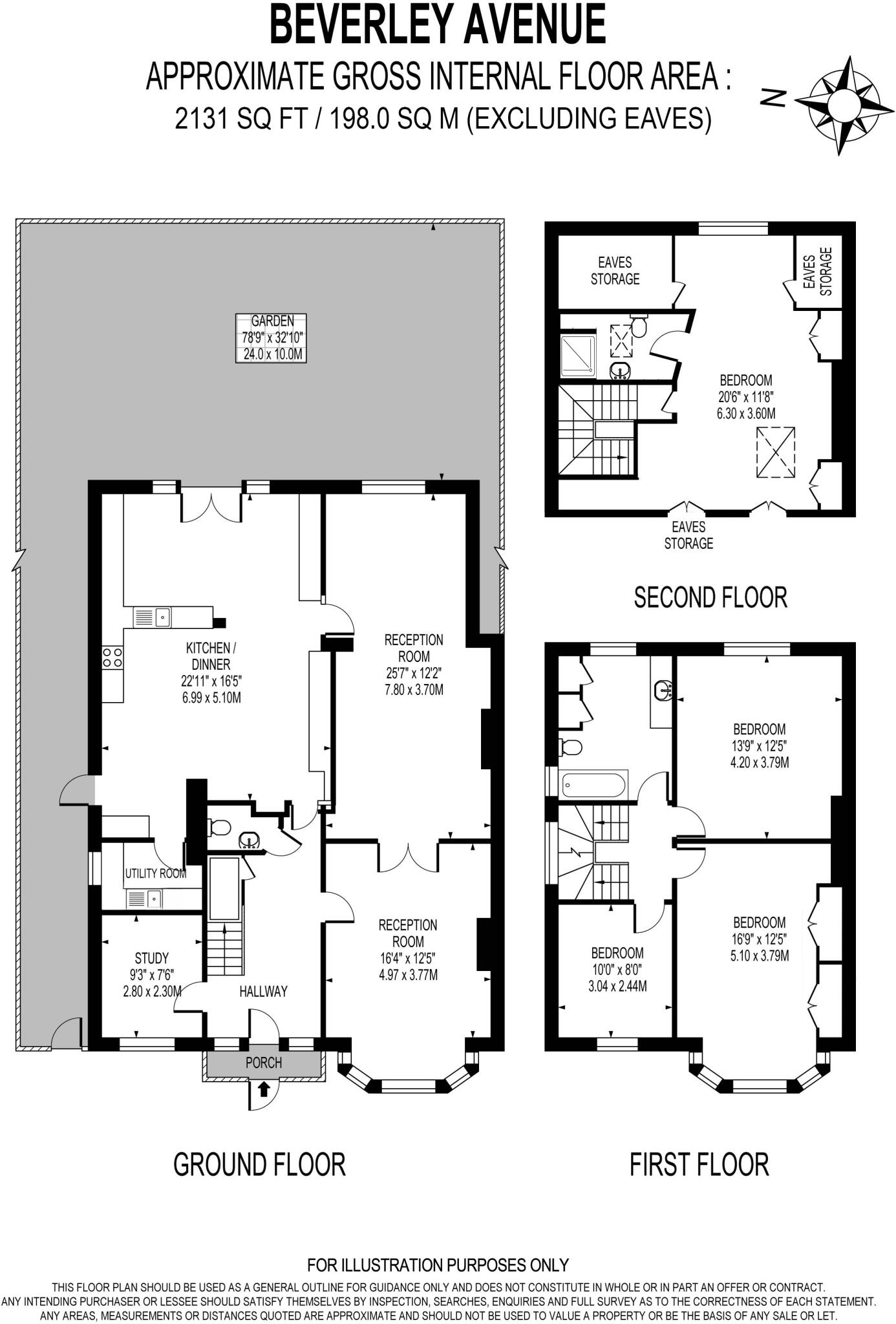 25 Beverley Avenue, West Wimbledon, London, SW20 floorplan