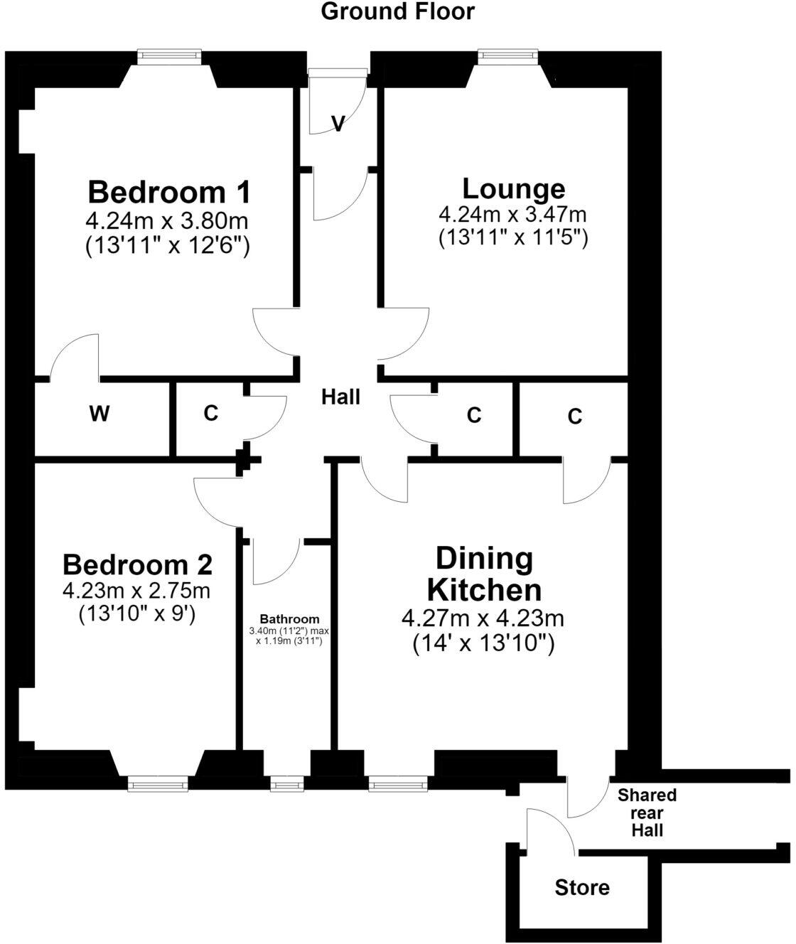 3 Citadel Place, Ayr, KA7 1JN floorplan