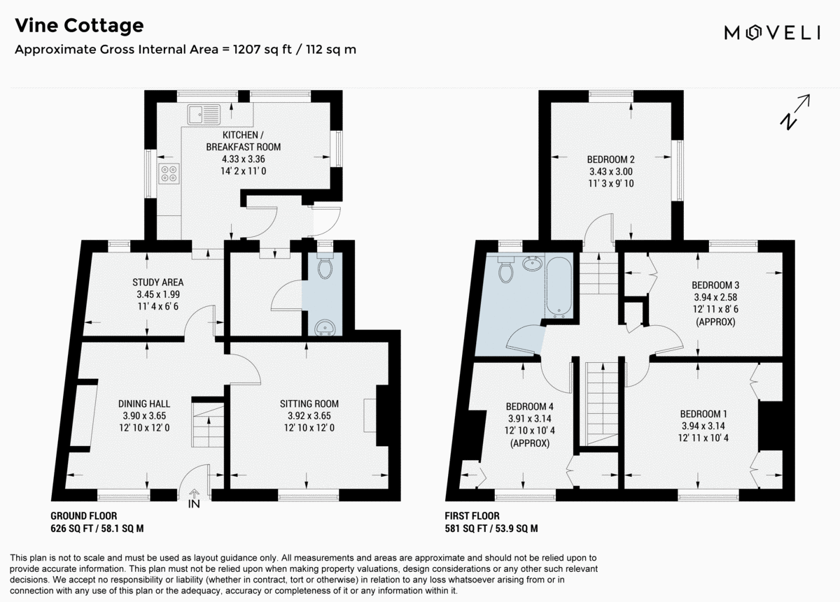 Vine Cottage, Greywell, RG29 floorplan