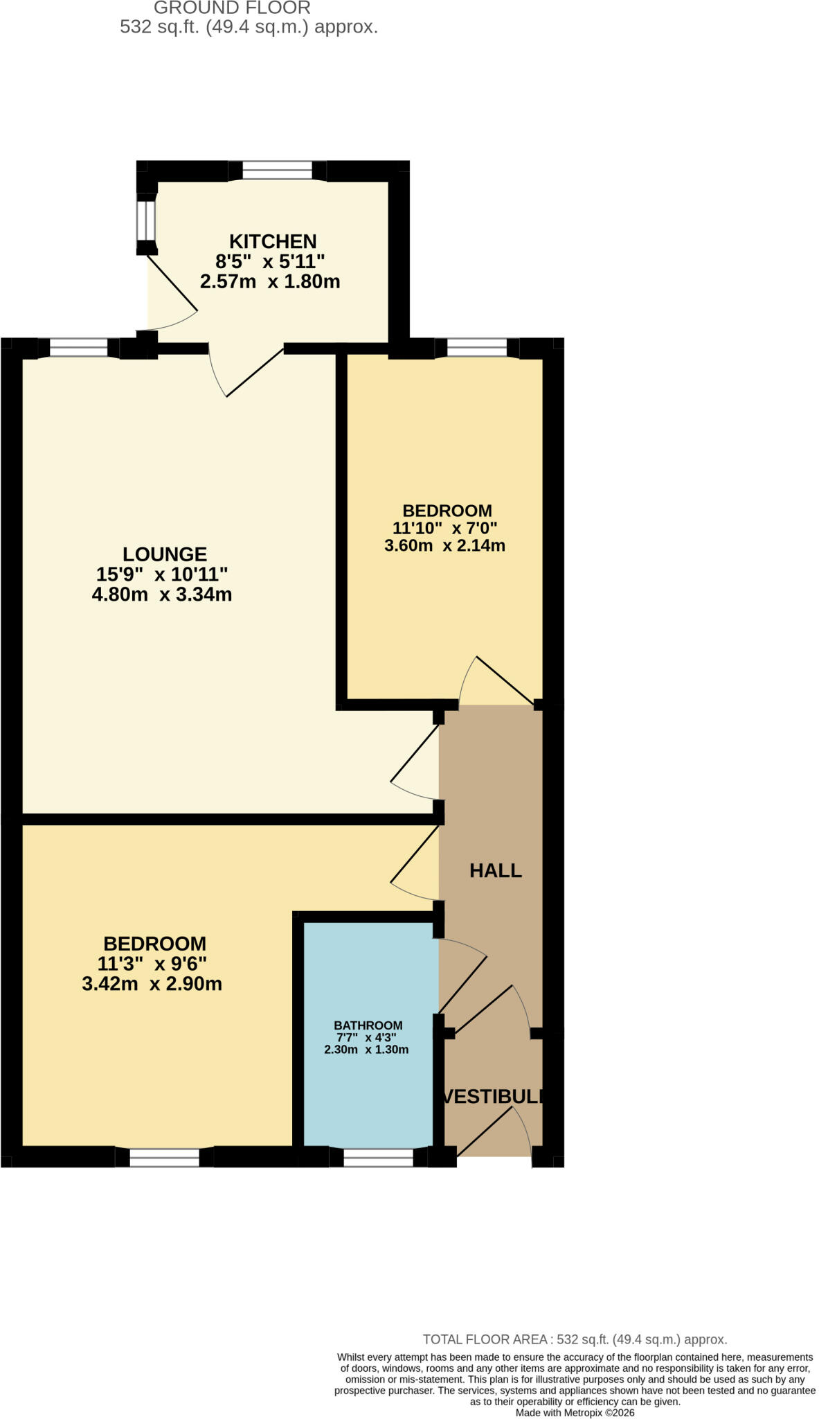 Gladstone Street, Leven, Fife, KY8 floorplan