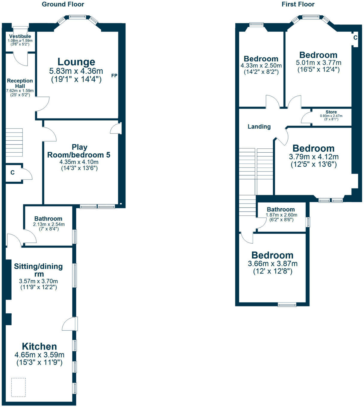 7 Bellevue Road, Ayr, KA7 2SA floorplan