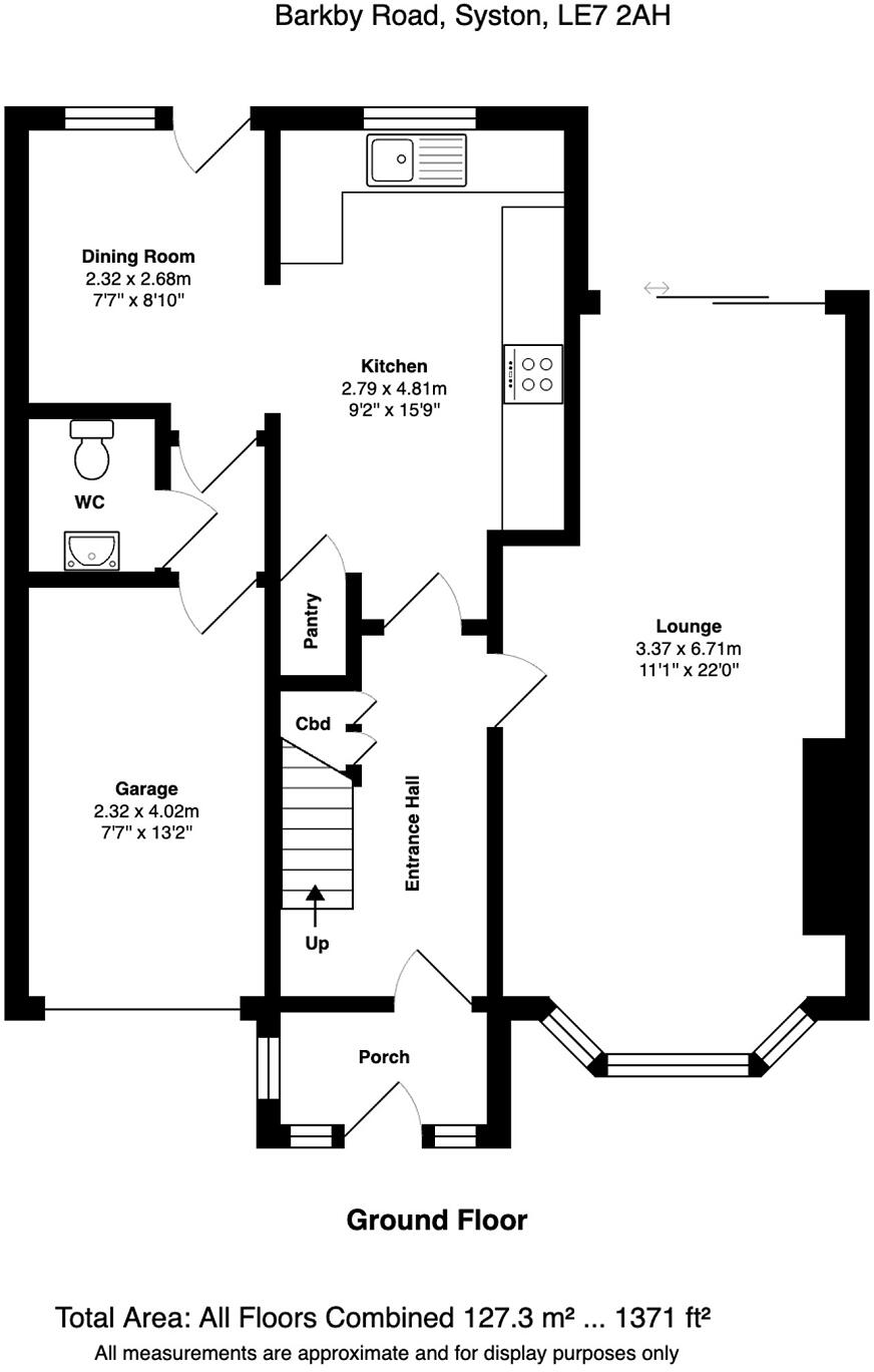 Barkby Rd, Syston, Leicestershire. LE7 2AH floorplan