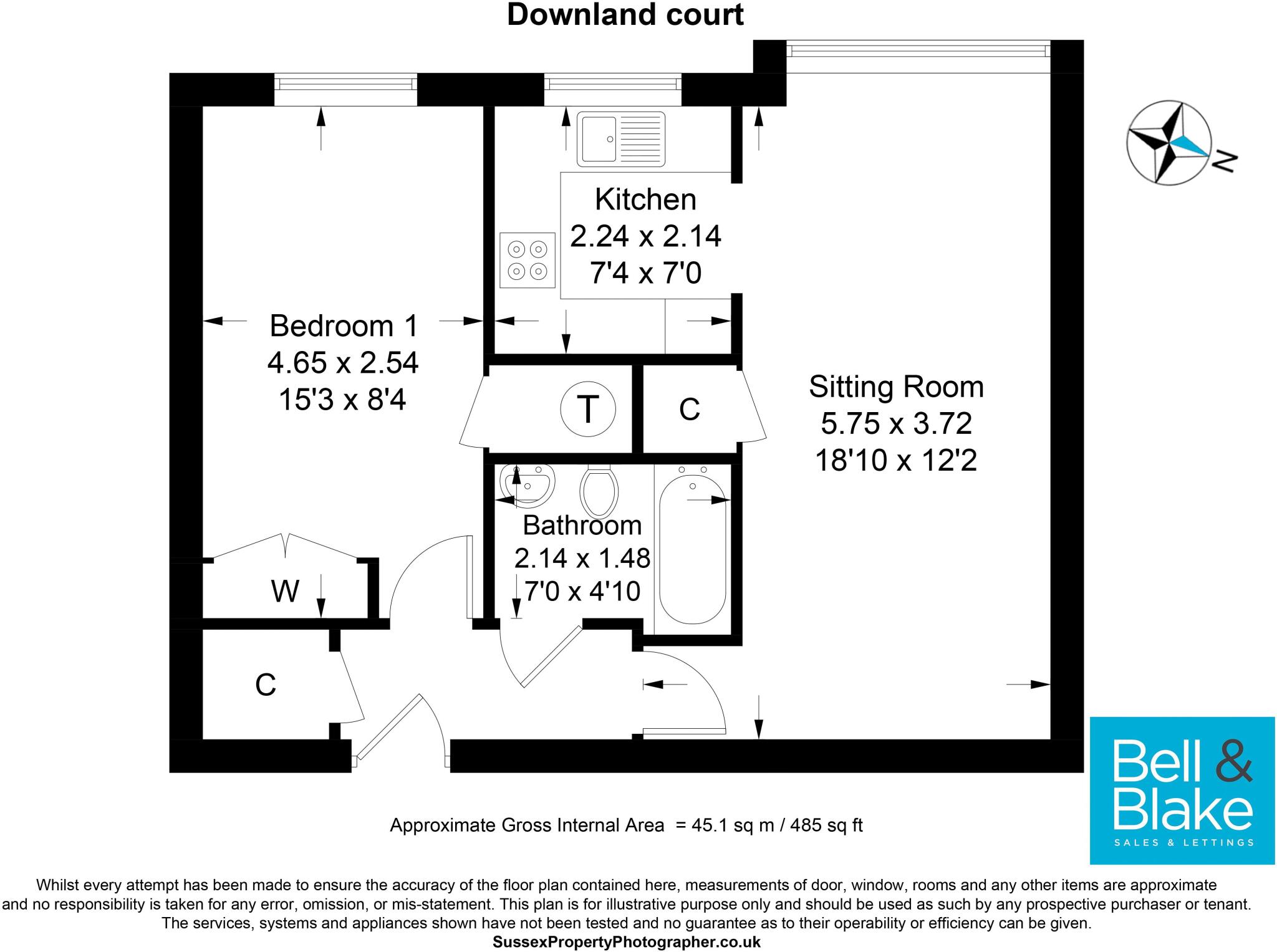 Downland Court, Somerstown, Chichester floorplan
