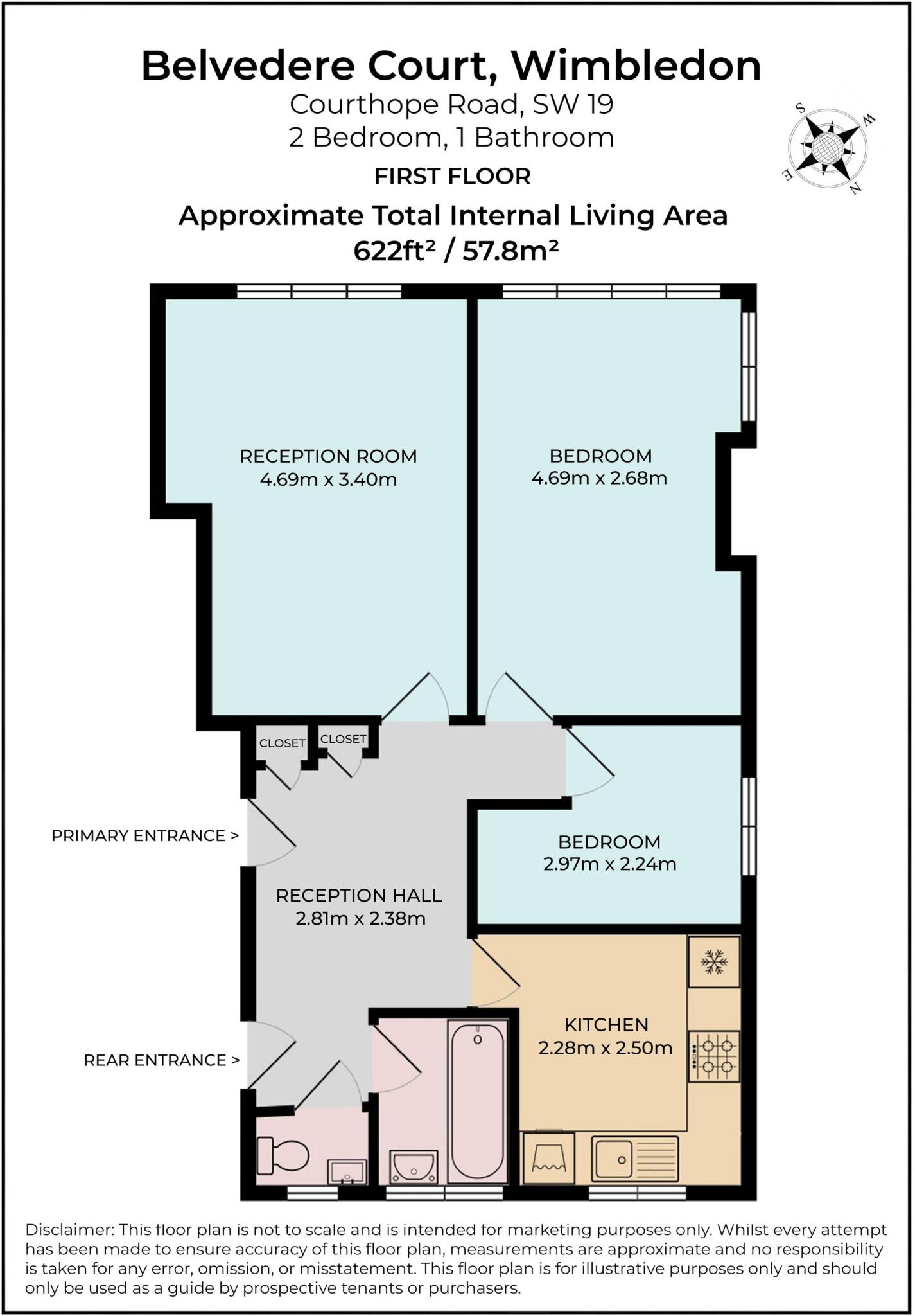 Courthope Road, London, SW19 floorplan