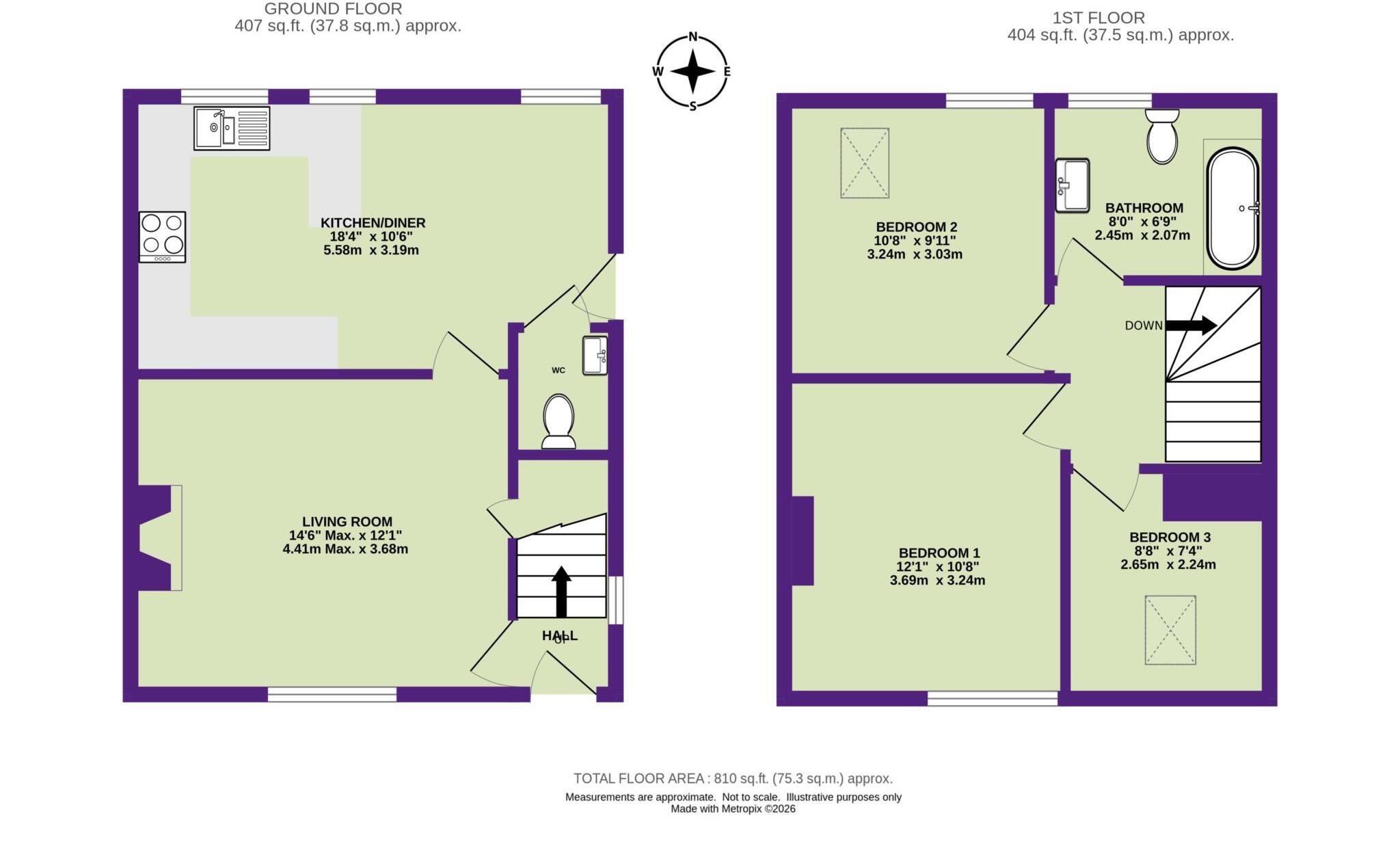 Hillside, Axmouth, Seaton floorplan