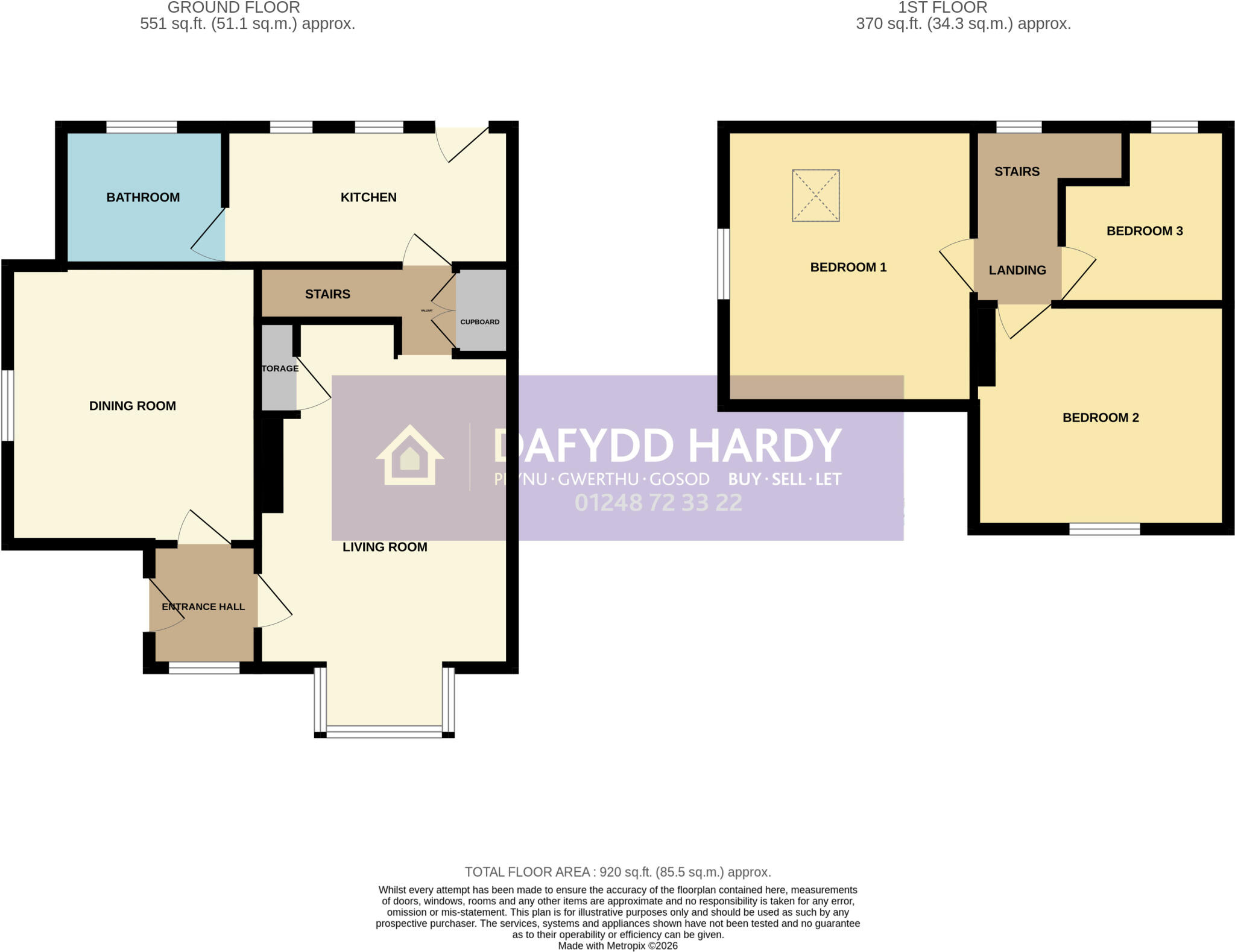 Caeathro, Caernarfon, Gwynedd, LL55 floorplan