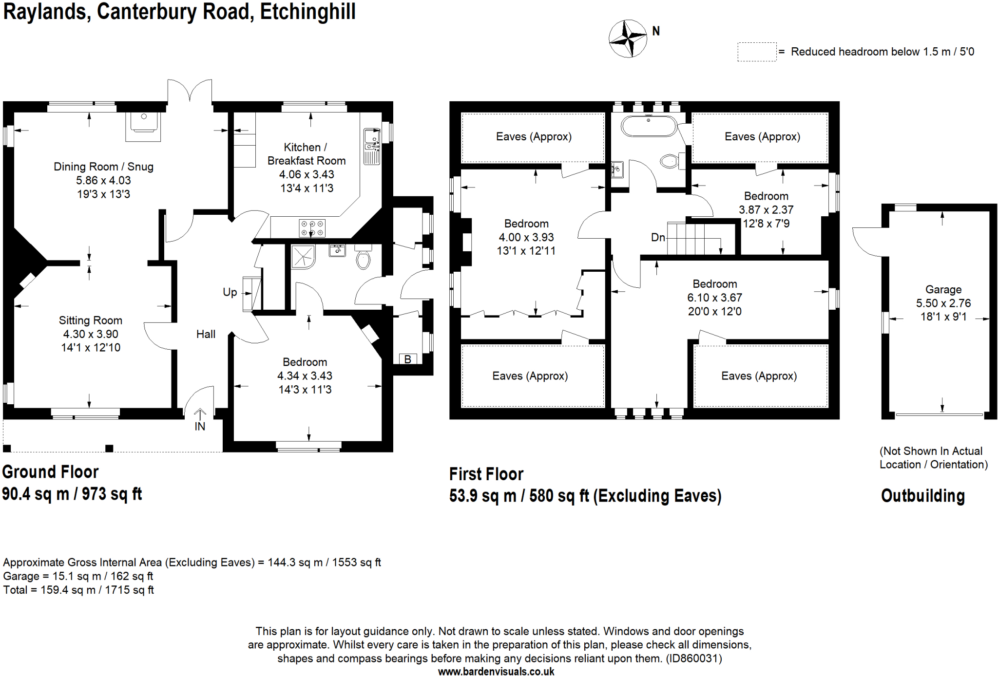 Canterbury Road, Etchinghill, Folkestone, Kent, CT18 floorplan